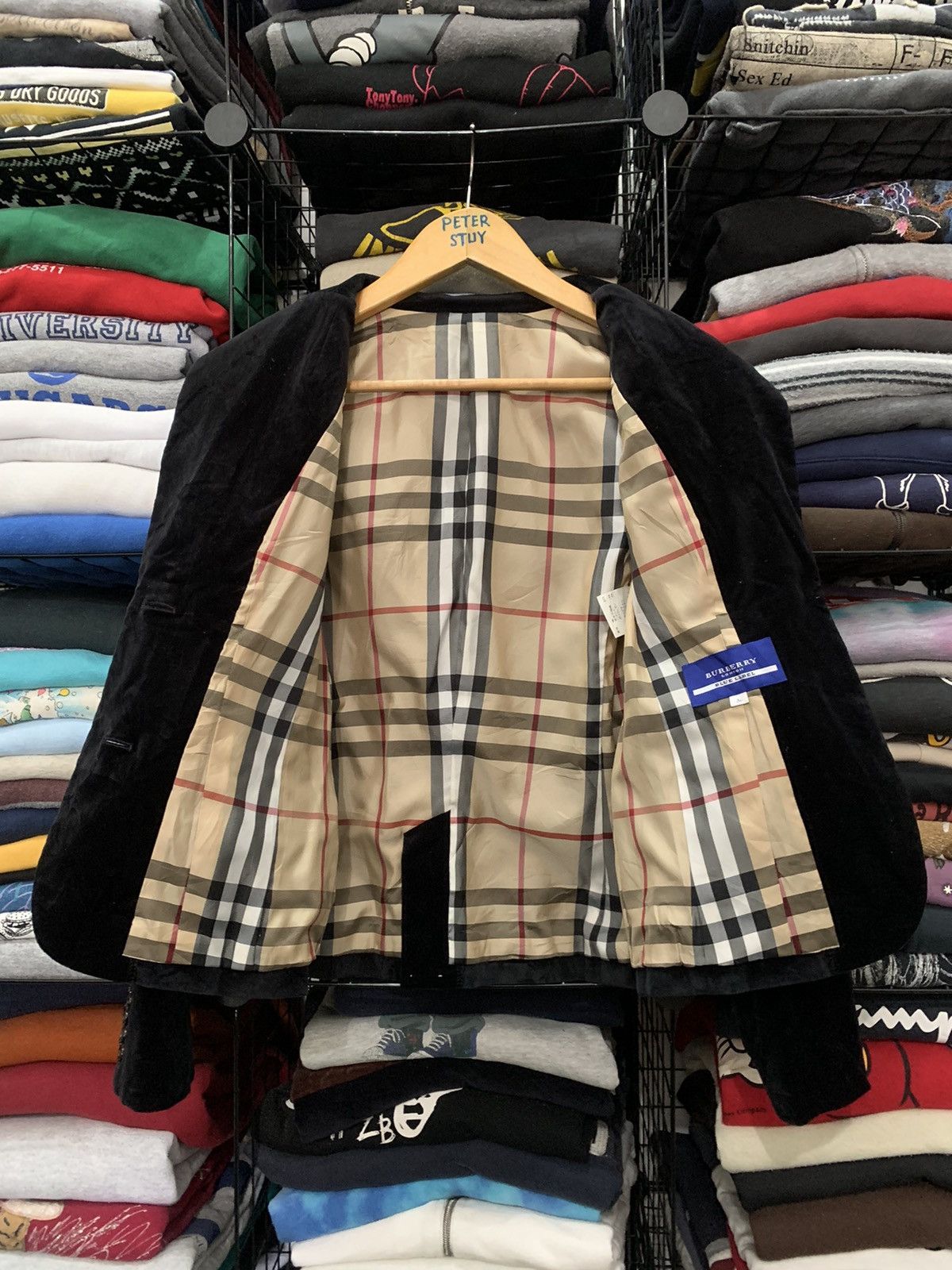Burberry BURBERRY NOVACHECK VELVET JACKET Size US XS / EU 42 / 0 - 1 Thumbnail