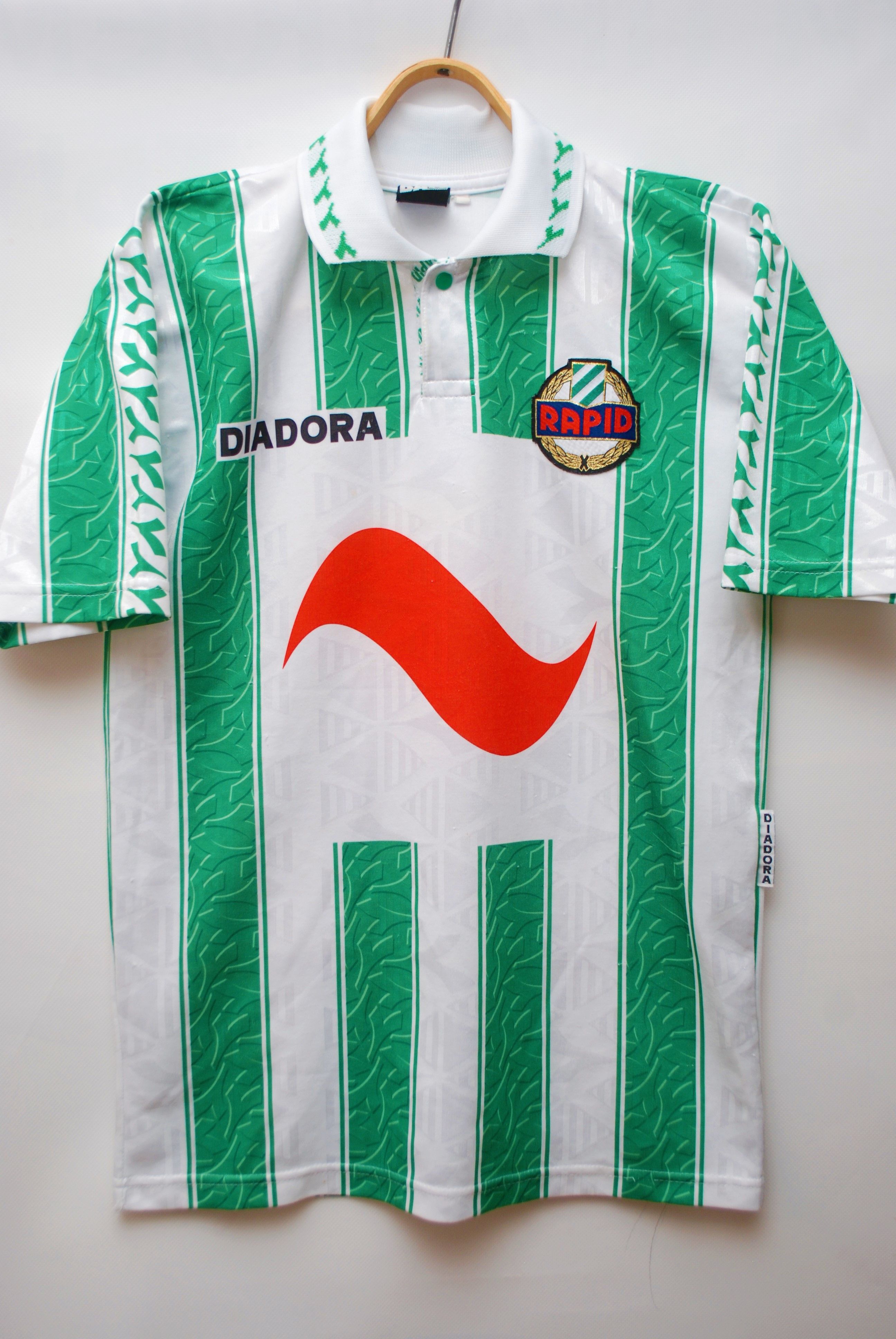 Diadora SK RAPID WIEN 1994 1995 HOME FOOTBALL SHIRT SOCCER JERSEY Size US XXS / EU 40 - 1 Thumbnail