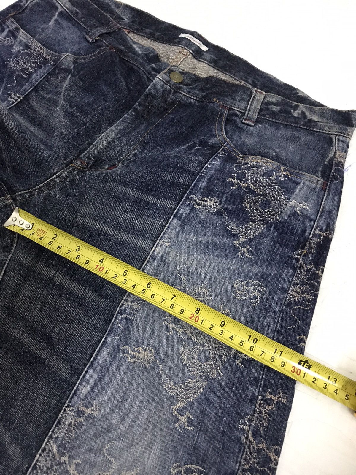 Designer × KURO Rare Art of Dragon Kuro Denim Blue Jeans Superb Condition Size US 36 / EU 52 - 13 Thumbnail