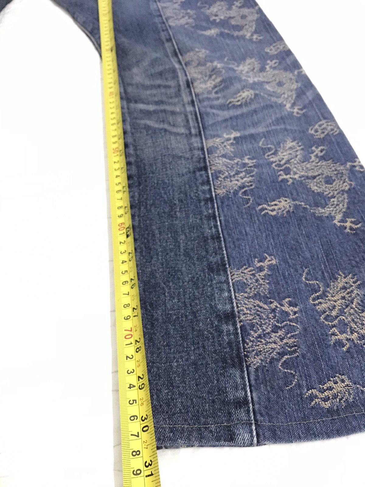 Designer × KURO Rare Art of Dragon Kuro Denim Blue Jeans Superb Condition Size US 36 / EU 52 - 14 Thumbnail