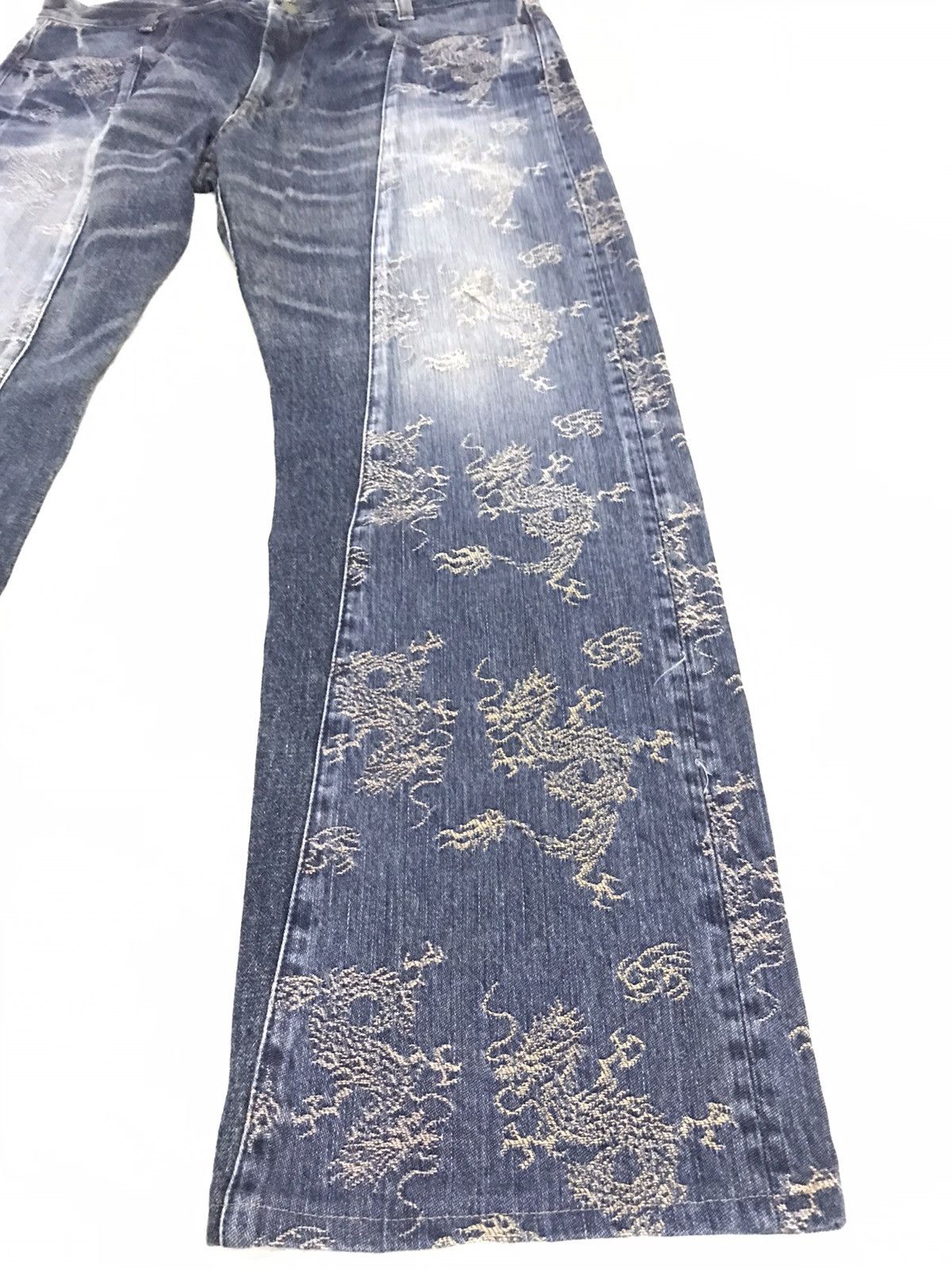 Designer × KURO Rare Art of Dragon Kuro Denim Blue Jeans Superb Condition Size US 36 / EU 52 - 3 Thumbnail