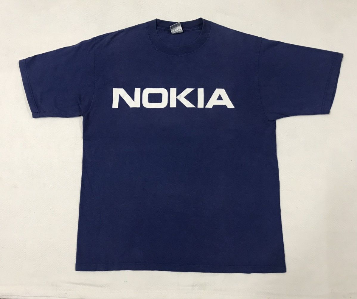 image of 1990X Clothing x Jerzees Vintage 90's Nokia Connecting People T-Shirt in Blue, Men's (Size Large)