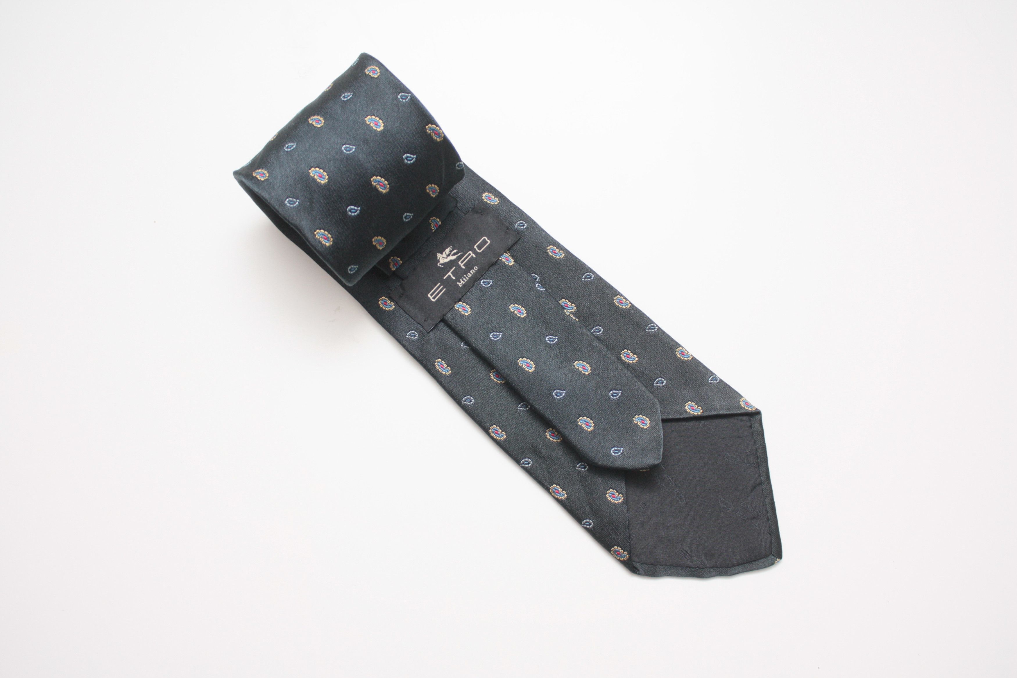 Etro Etro Navy Silk Tie Made In Italy Size ONE SIZE - 1 Thumbnail
