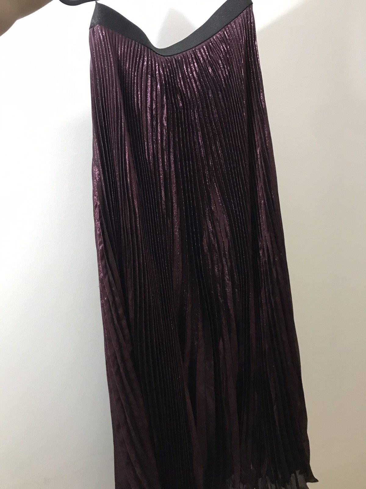 Christopher Kane Christopher Kane Pleated Lamé Maxi Skirt Size 28" / US 6 / IT 42 - 3 Thumbnail