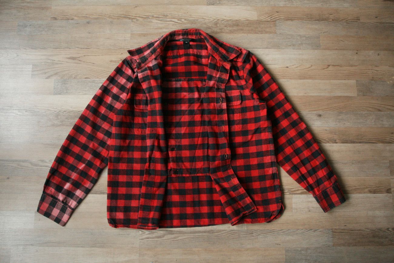 Marc Jacobs Marc Jacobs Red Checked Flannel Grunge Shirt Faded Size US XL / EU 56 / 4 - 2 Thumbnail