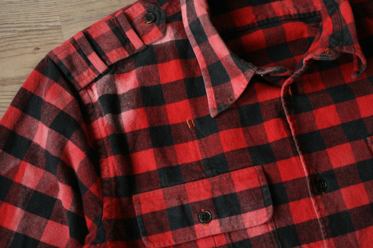 Marc Jacobs Marc Jacobs Red Checked Flannel Grunge Shirt Faded Size US XL / EU 56 / 4 - 5 Thumbnail
