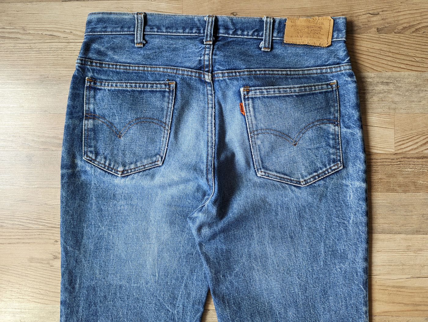 Levi's Levis 527 Vintage 80s Blue Faded Bootcut Jeans released hem Size US 32 / EU 48 - 5 Thumbnail