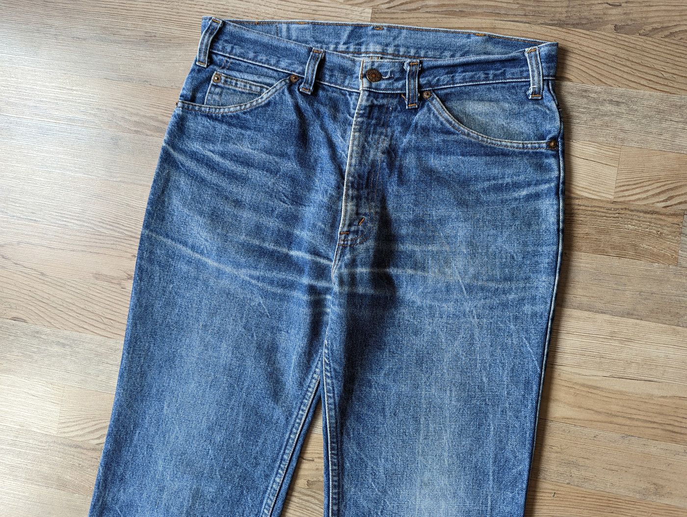 Levi's Levis 527 Vintage 80s Blue Faded Bootcut Jeans released hem Size US 32 / EU 48 - 4 Thumbnail