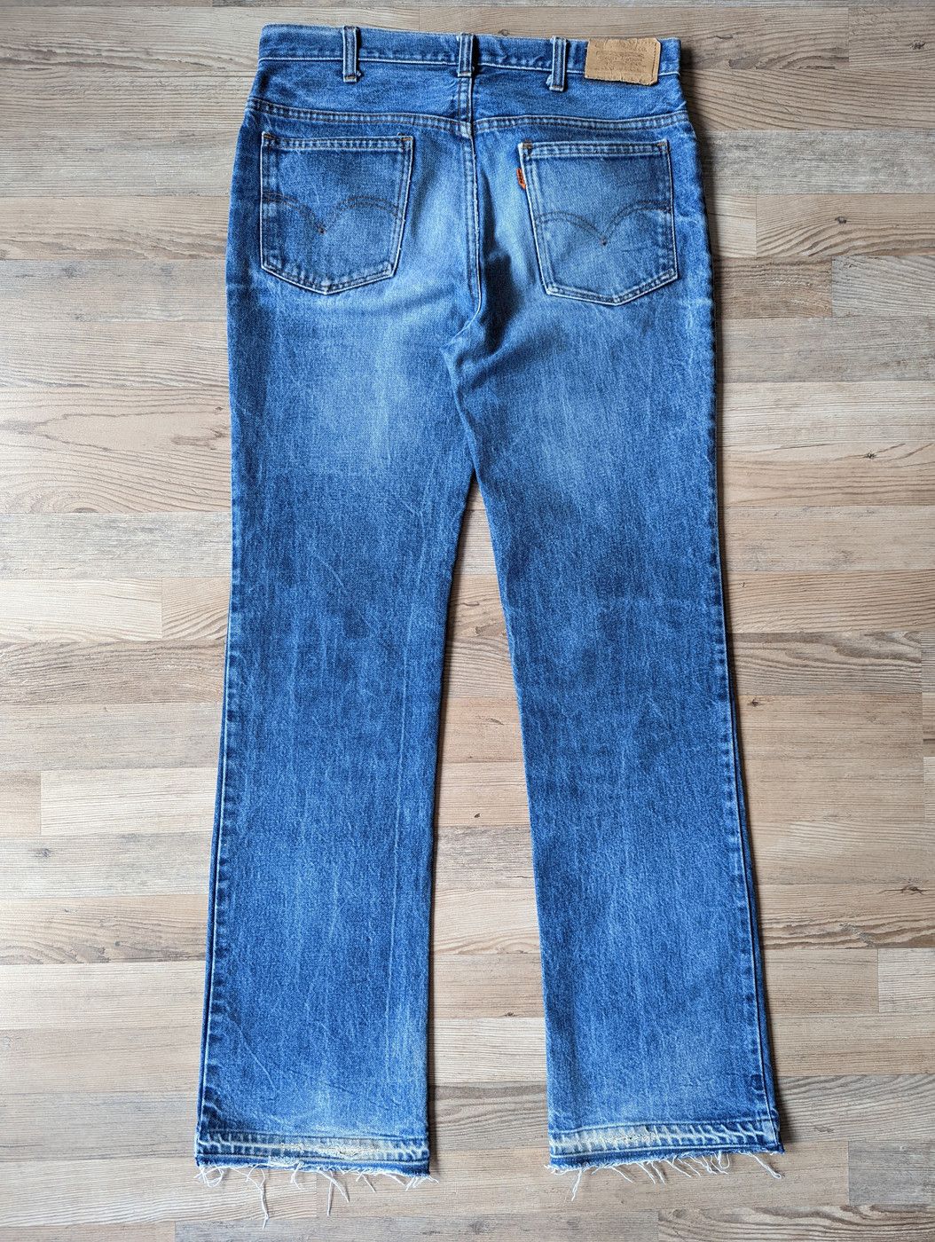 Levi's Levis 527 Vintage 80s Blue Faded Bootcut Jeans released hem Size US 32 / EU 48 - 1 Thumbnail