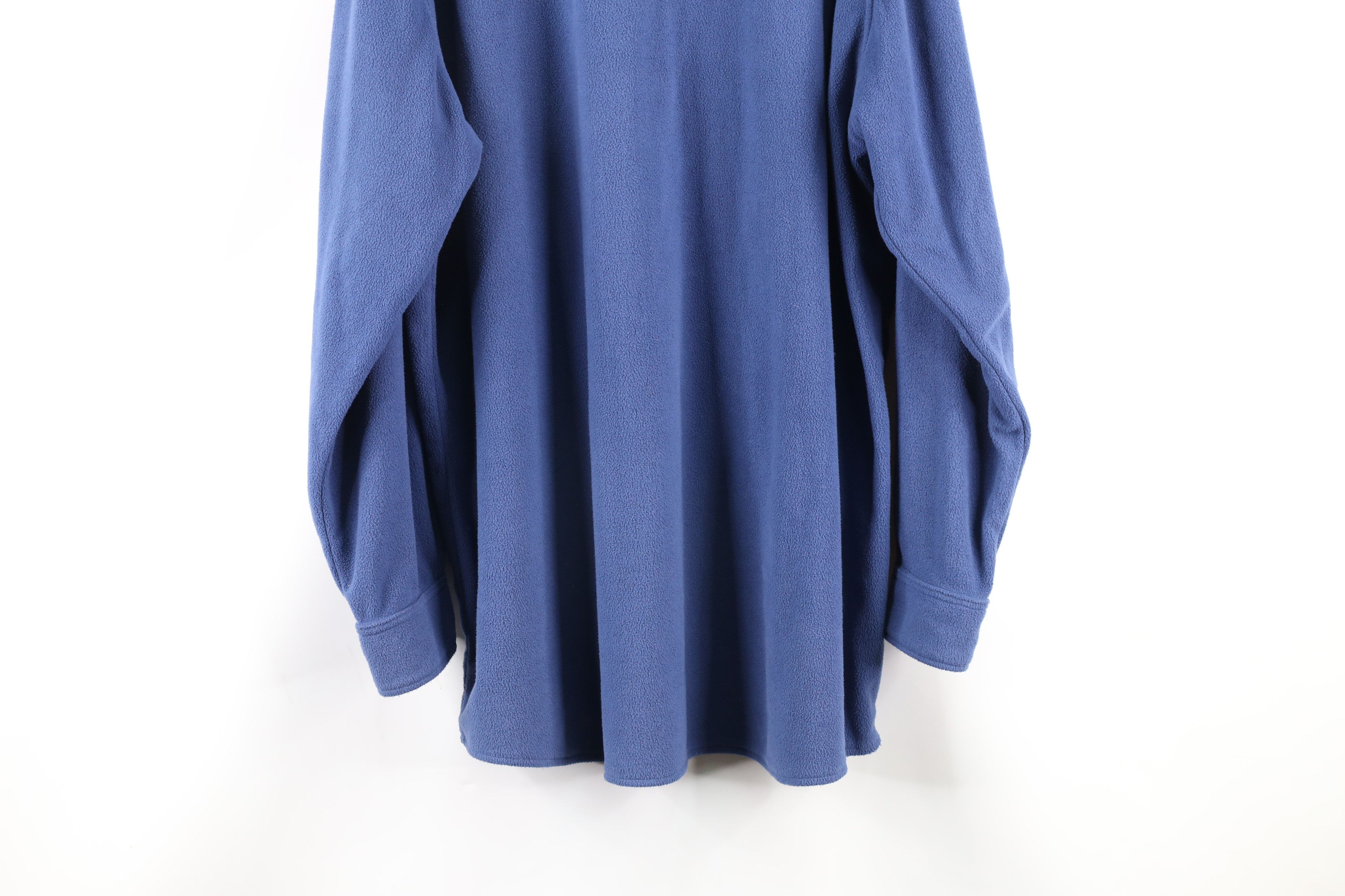 L.L. Bean × Vintage Vintage 90s LL Bean Collared Fleece Pullover Sweater Blue Size US XL / EU 56 / 4 - 8 Thumbnail