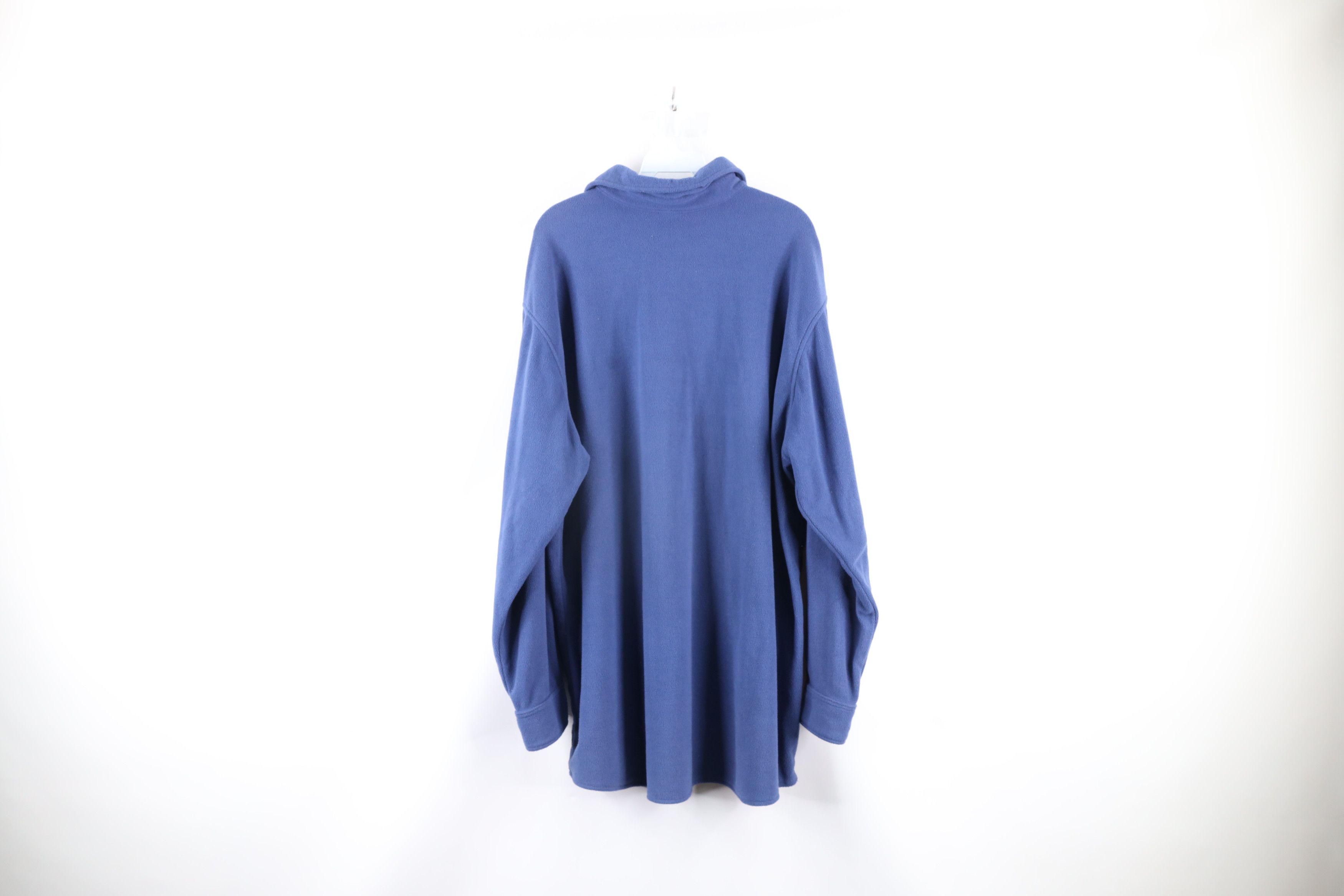 L.L. Bean × Vintage Vintage 90s LL Bean Collared Fleece Pullover Sweater Blue Size US XL / EU 56 / 4 - 6 Thumbnail