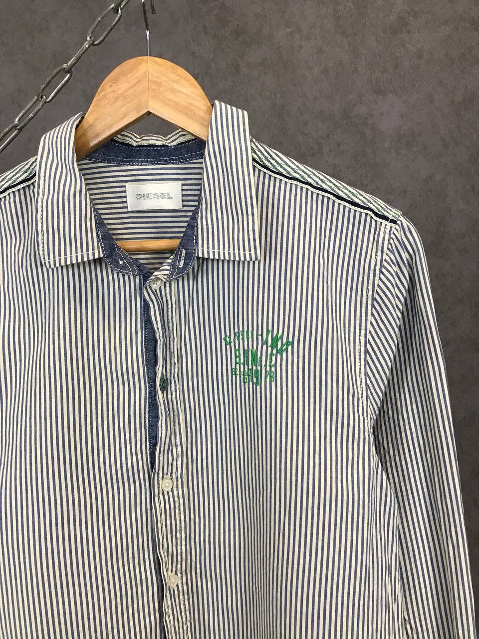 Diesel Diesel striped big logo shirt Size US S / EU 44-46 / 1 - 4 Thumbnail