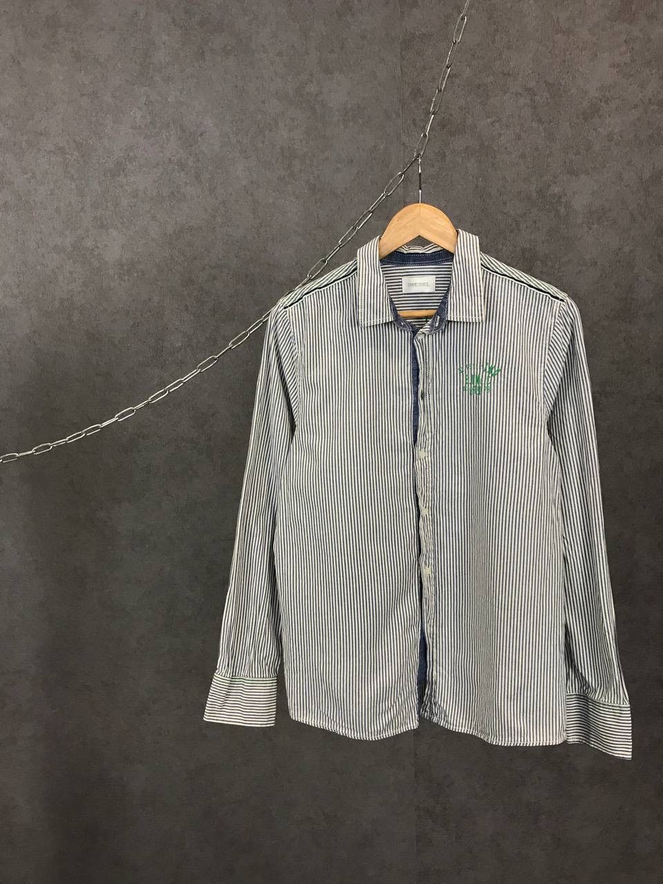 Diesel Diesel striped big logo shirt Size US S / EU 44-46 / 1 - 3 Thumbnail