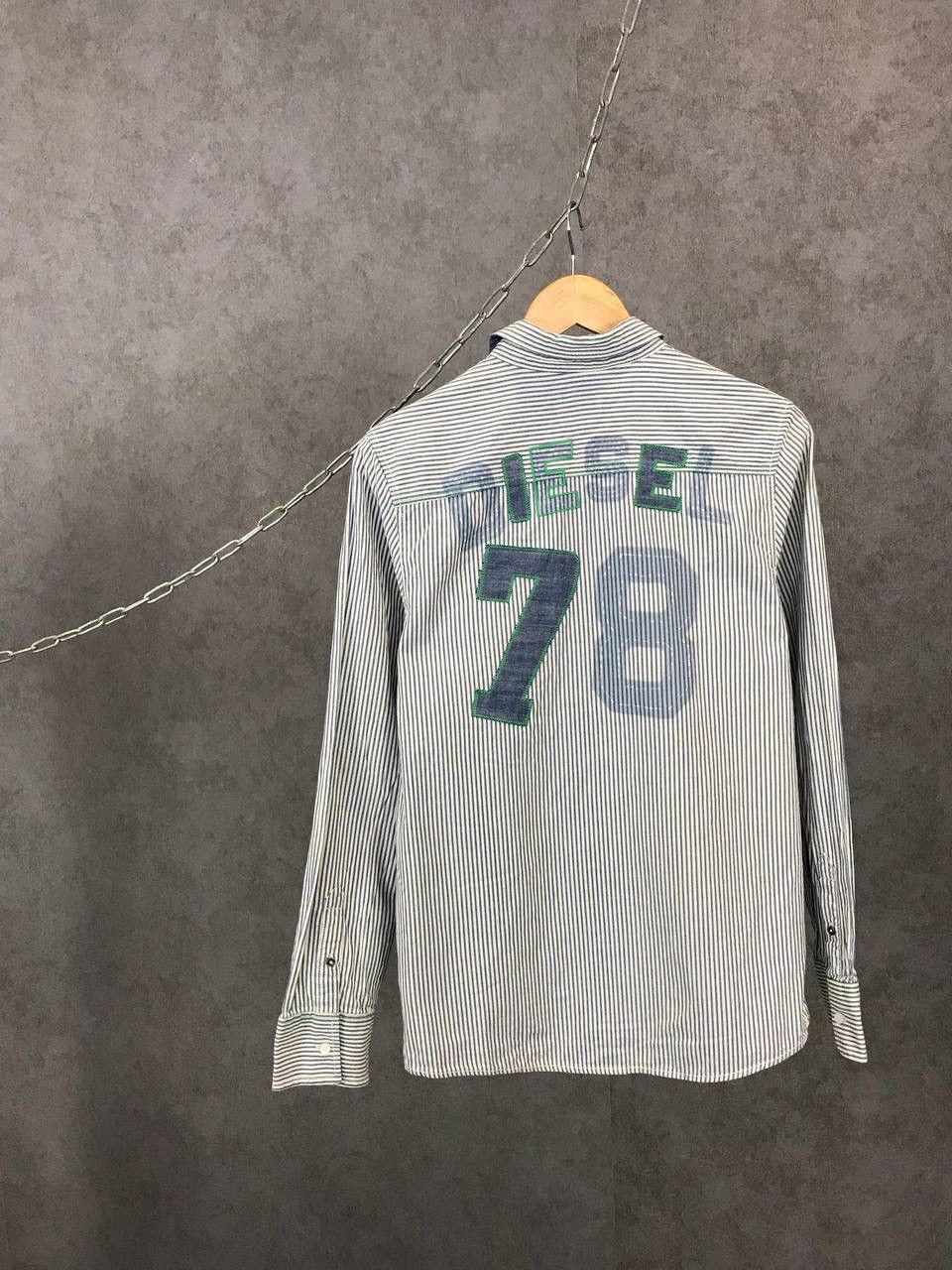 Diesel Diesel striped big logo shirt Size US S / EU 44-46 / 1 - 1 Thumbnail