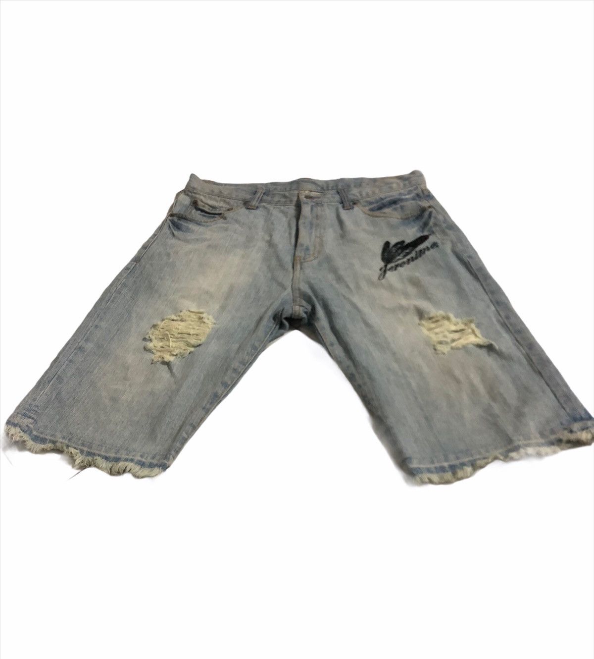 Vintage 🔥Geronimo Denim Short Jeans Size US 31 - 4 Thumbnail