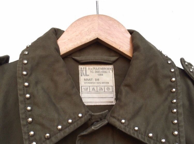 Vintage 🔥Kl Hv Puijenbroek Military Long Jacket Size US S / EU 44-46 / 1 - 4 Thumbnail