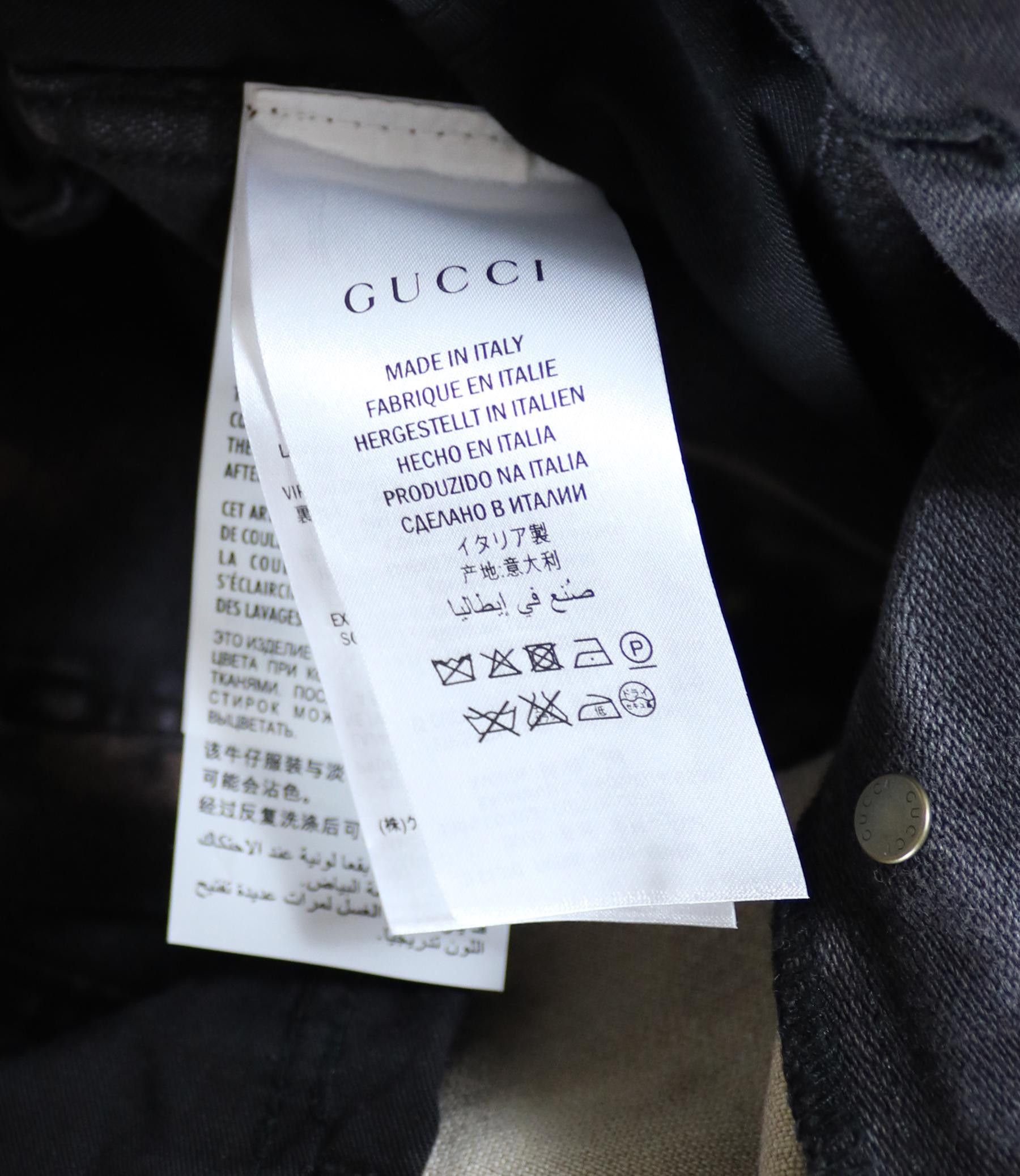 Gucci Gucci Bleached Stain Made in Italy Black Jeans Size 34 Size US 34 / EU 50 - 7 Thumbnail