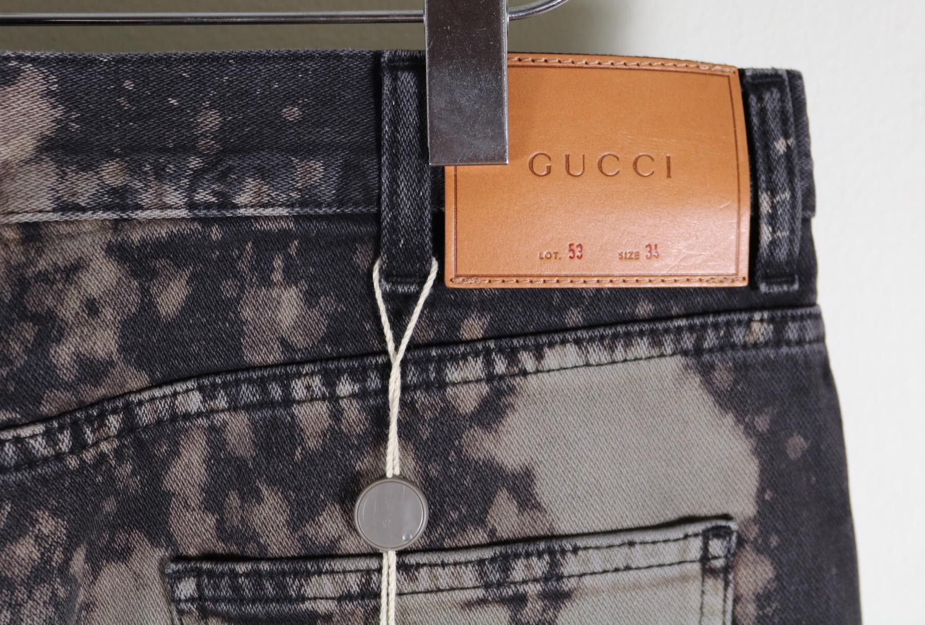 Gucci Gucci Bleached Stain Made in Italy Black Jeans Size 34 Size US 34 / EU 50 - 5 Thumbnail
