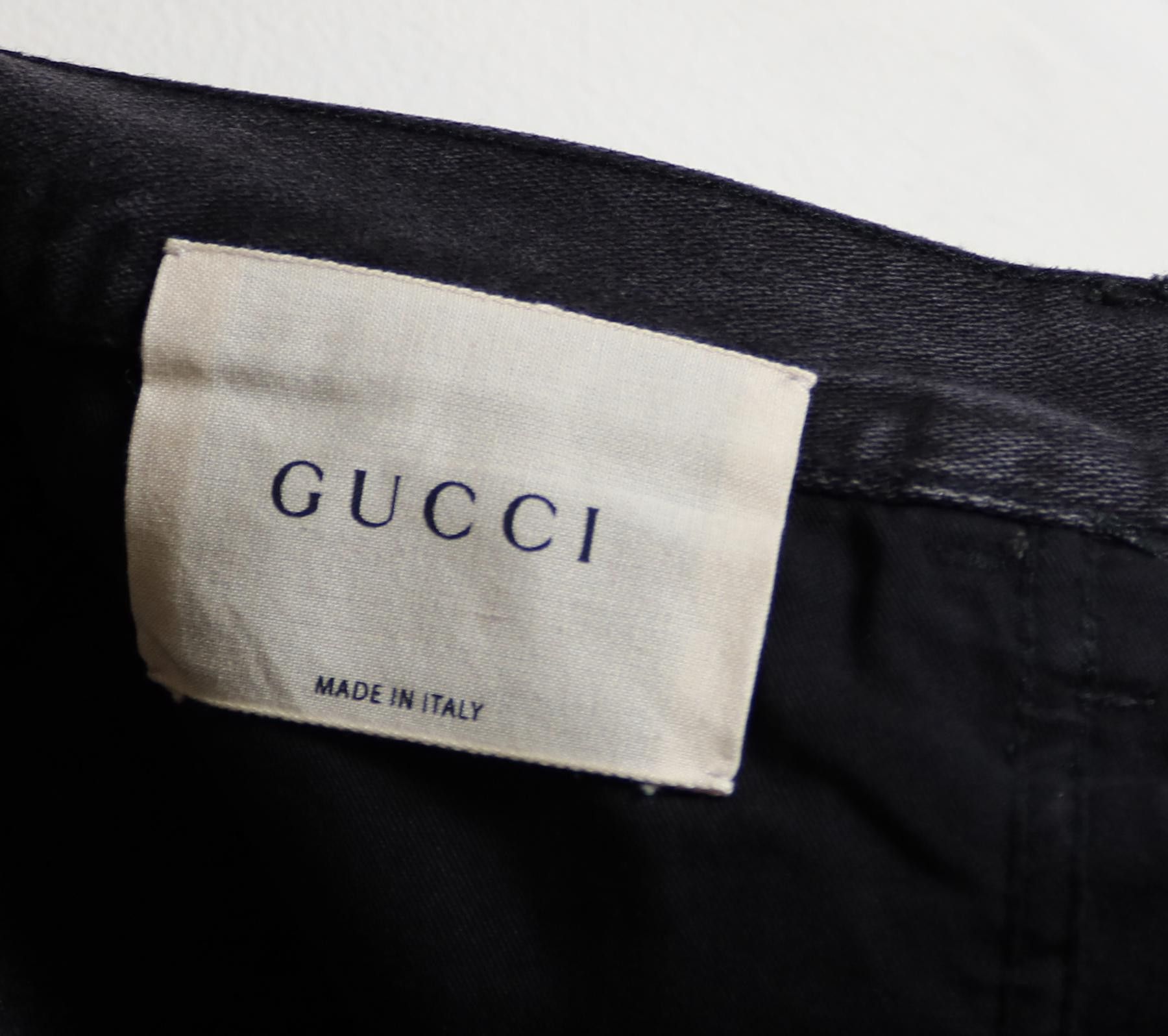 Gucci Gucci Bleached Stain Made in Italy Black Jeans Size 34 Size US 34 / EU 50 - 6 Thumbnail