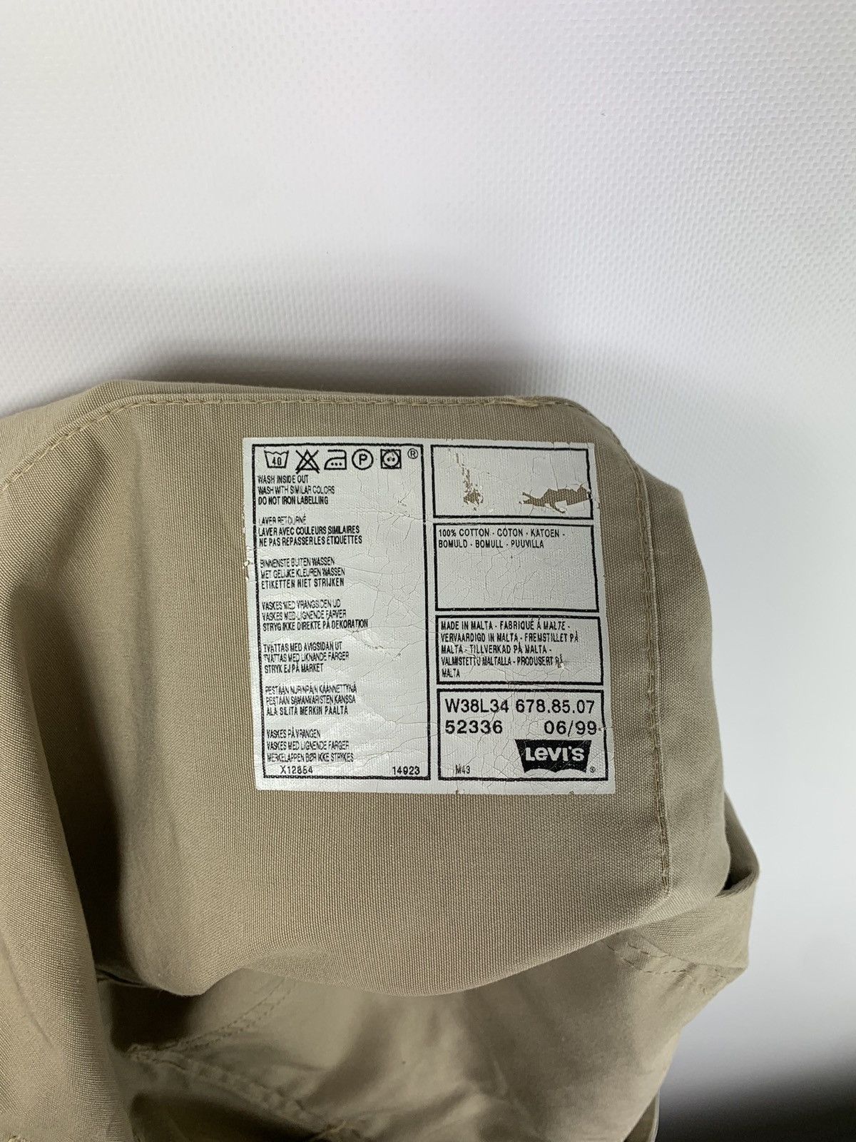 Levi's × Vintage VTG 90s Levis All Duty men’s heavy cotton chino pants Size US 38 / EU 54 - 12 Thumbnail