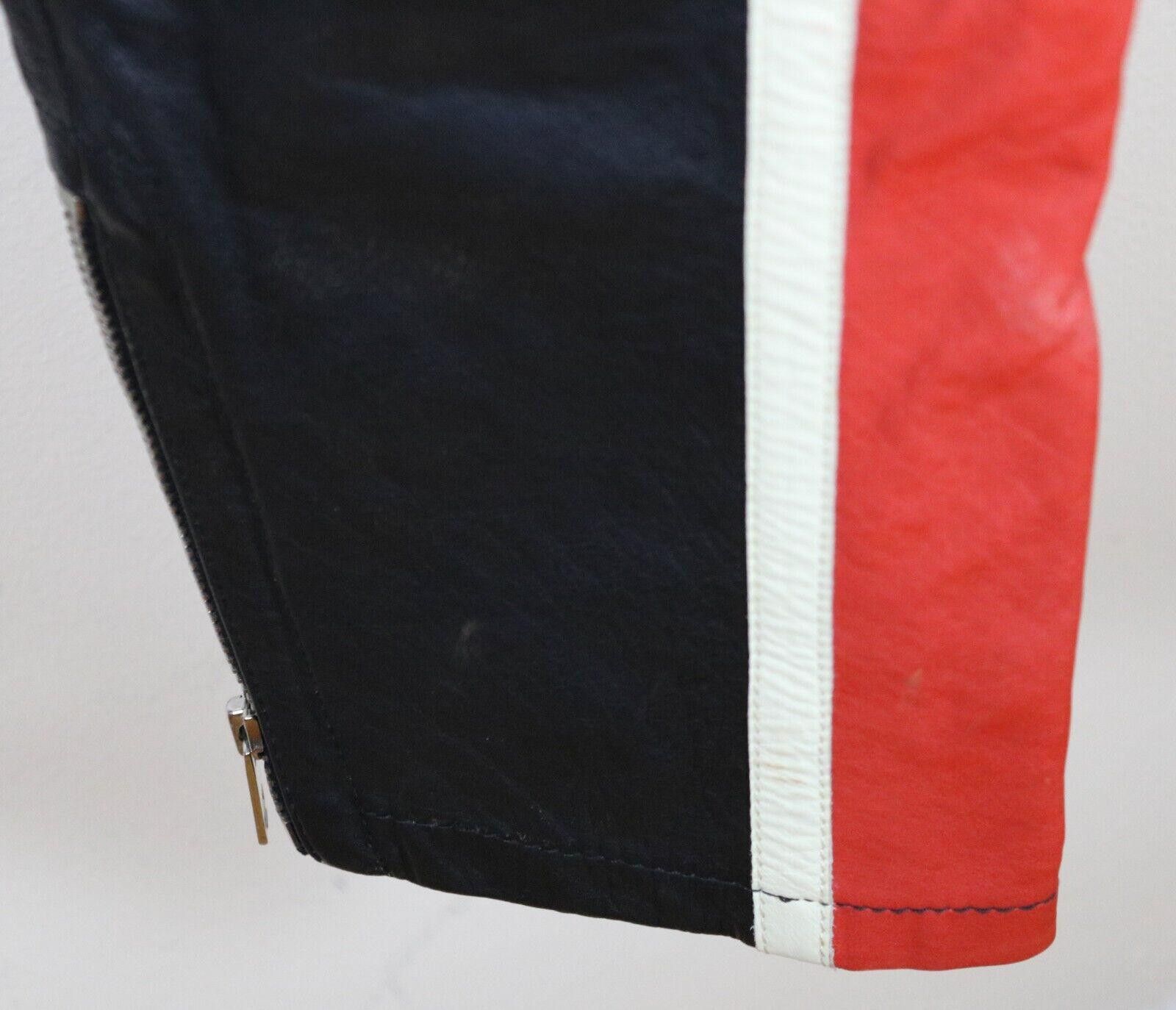 Diesel Black Gold Diesel Monte Black Leather Jeans Pants Side Stripe Zipper Size US 32 / EU 48 - 4 Thumbnail