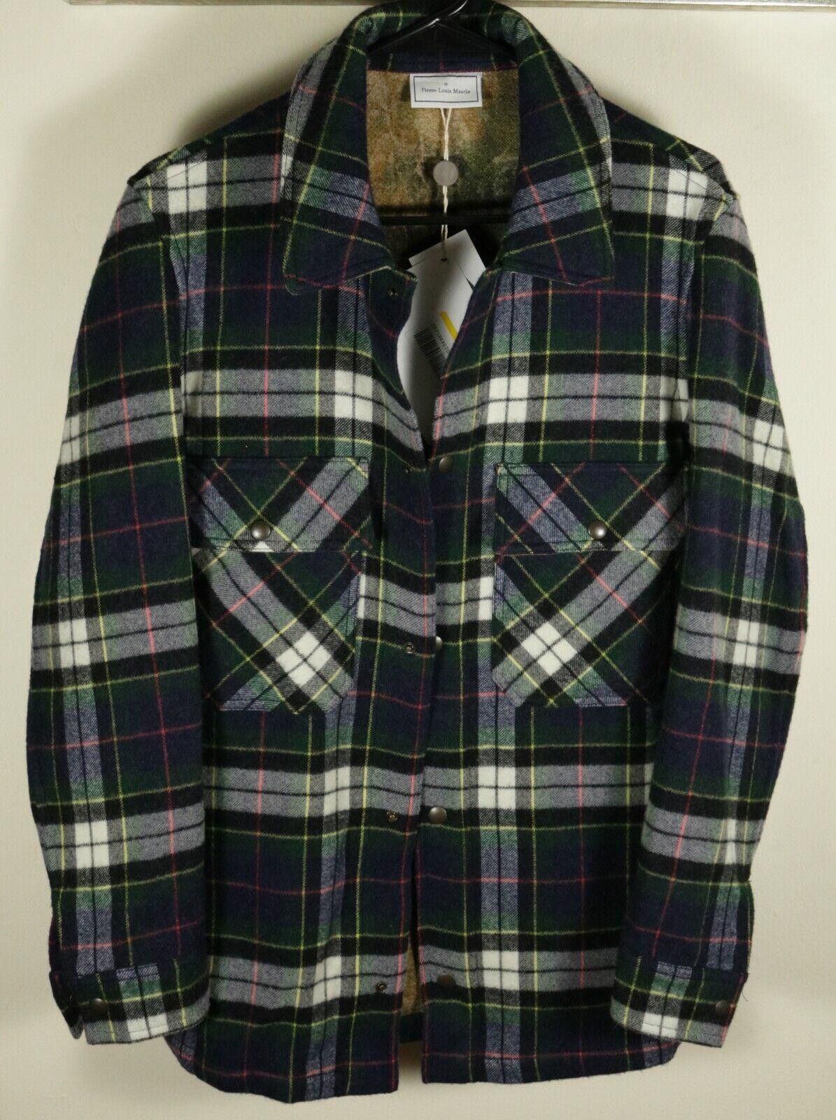 Pierre Louis Mascia Wool Shirt Jacket Reversible Plaid