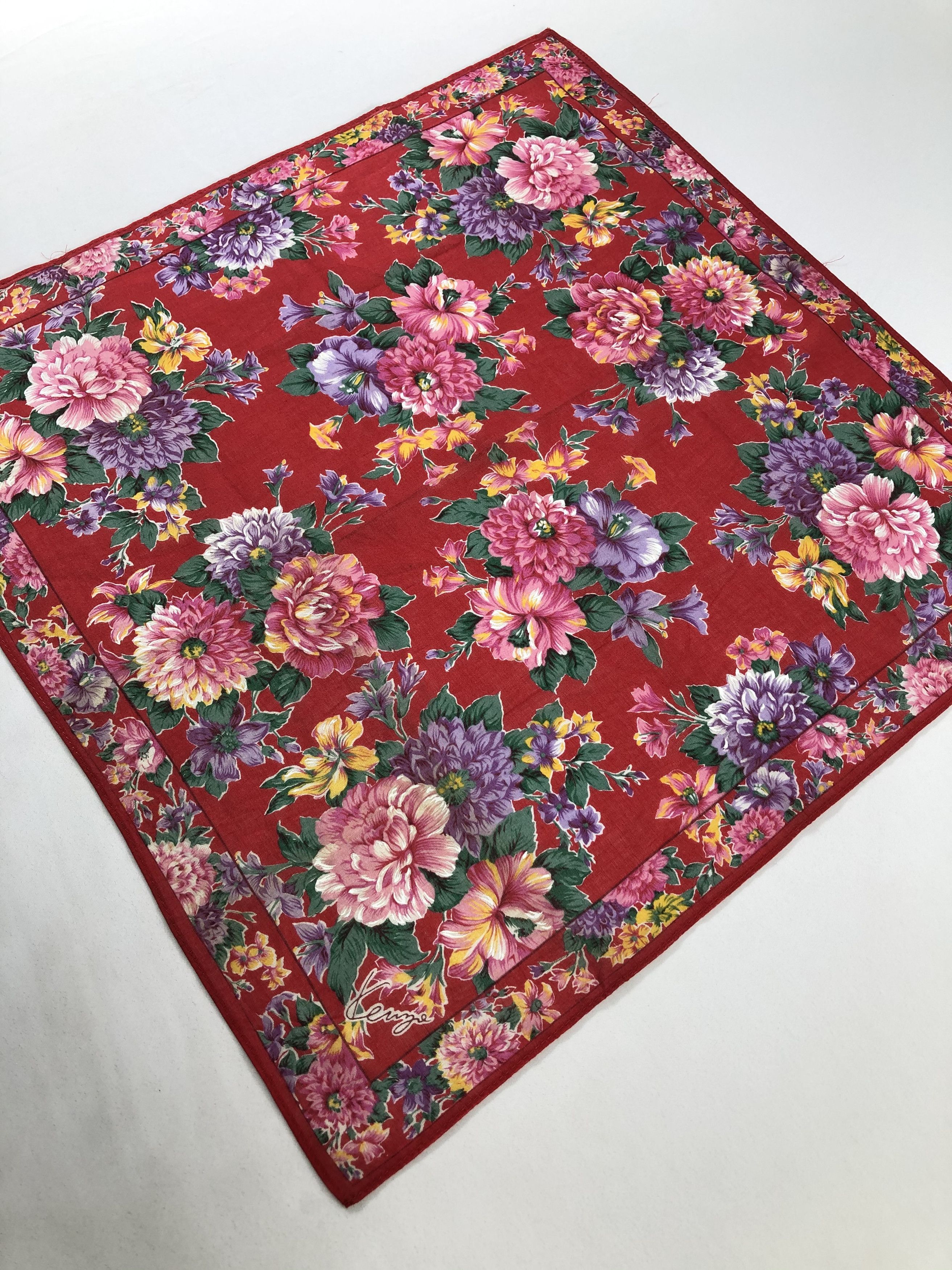 Kenzo Kenzo Floral Handkerchief / Bandana / Neckerchief Size ONE SIZE - 3 Thumbnail
