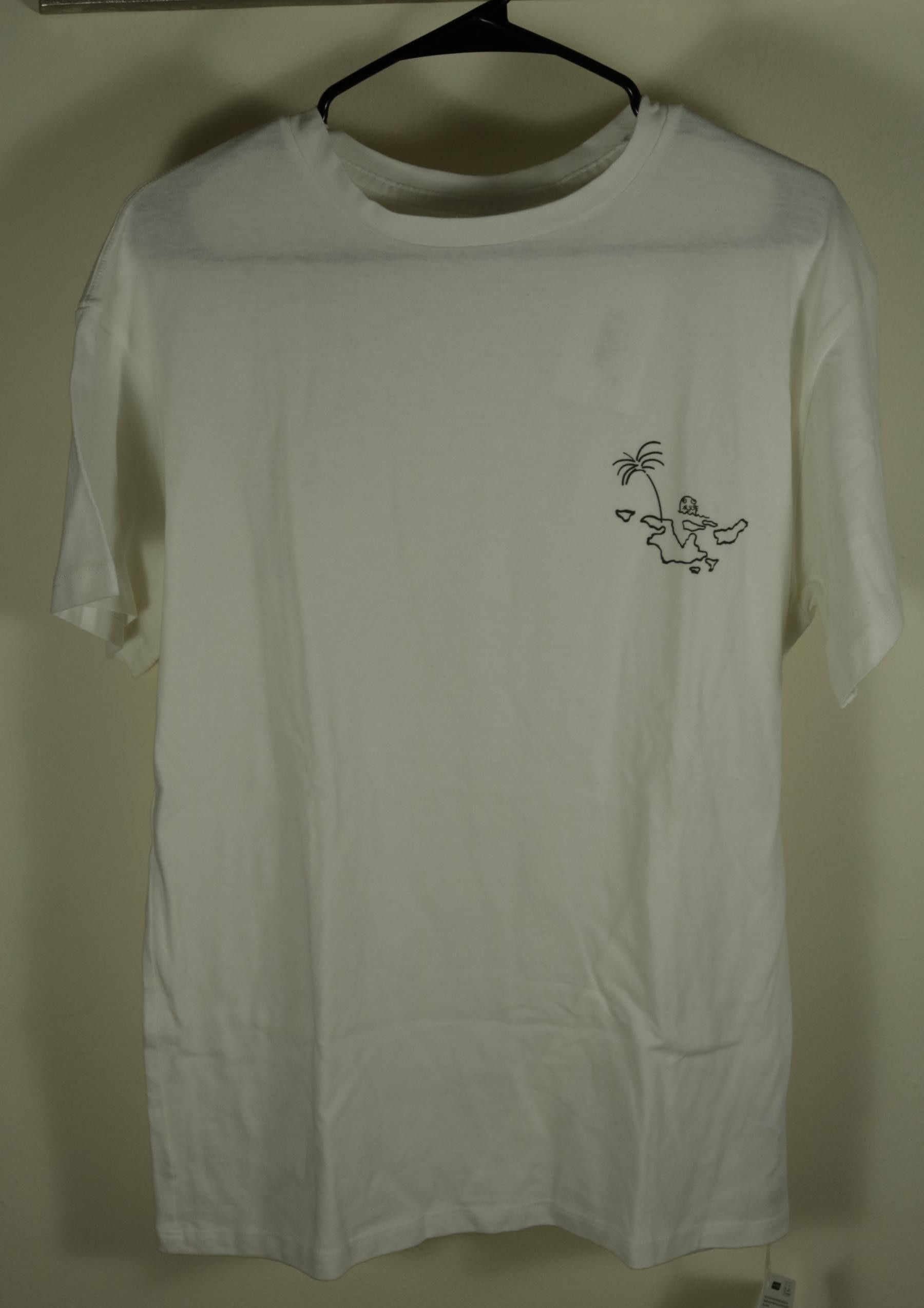 Image of The Elder Statesman Palm Tree Tshirt Size Small in White, Men's