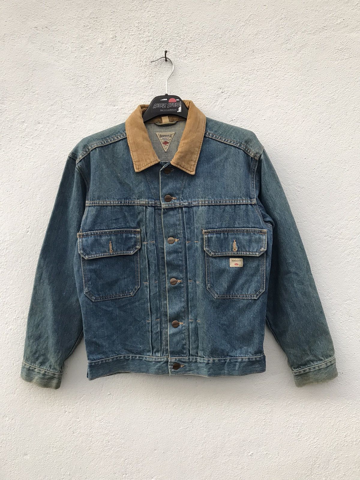 image of Vintage Gulbla For Work & Play Denim Jackets in Blue, Men's (Size Medium)