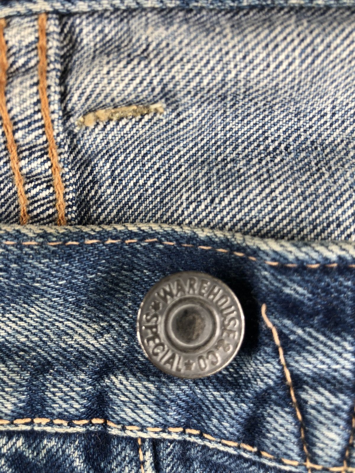 Warehouse & Co. Vintage Warehouse Selvedge Distressed Denim Size US 35 - 22 Thumbnail