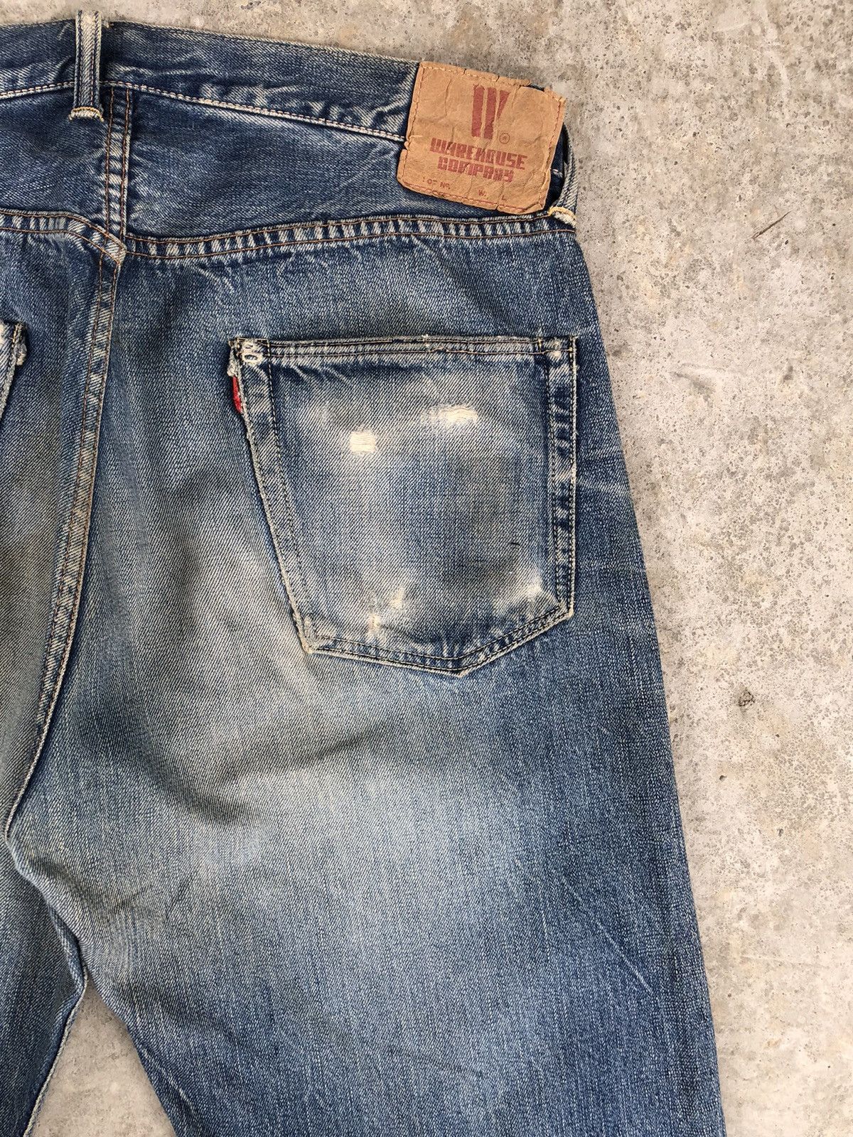 Warehouse & Co. Vintage Warehouse Selvedge Distressed Denim Size US 35 - 12 Thumbnail