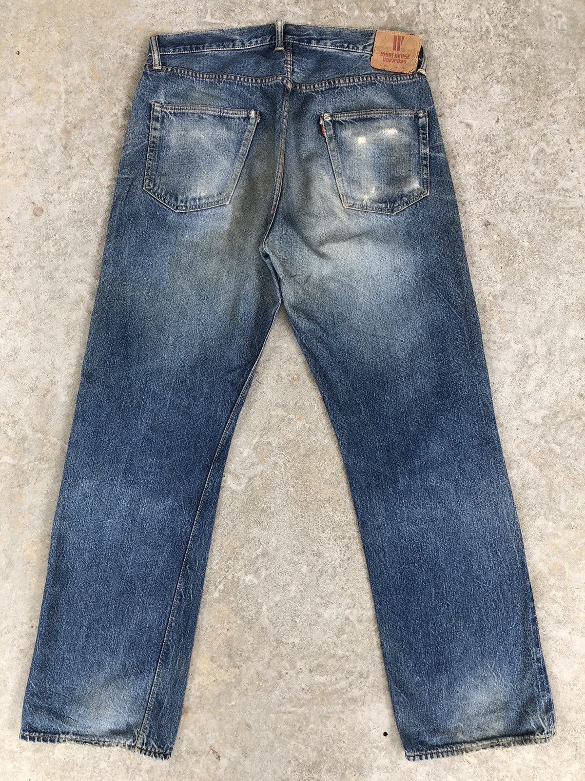 Warehouse & Co. Vintage Warehouse Selvedge Distressed Denim Size US 35 - 2 Thumbnail