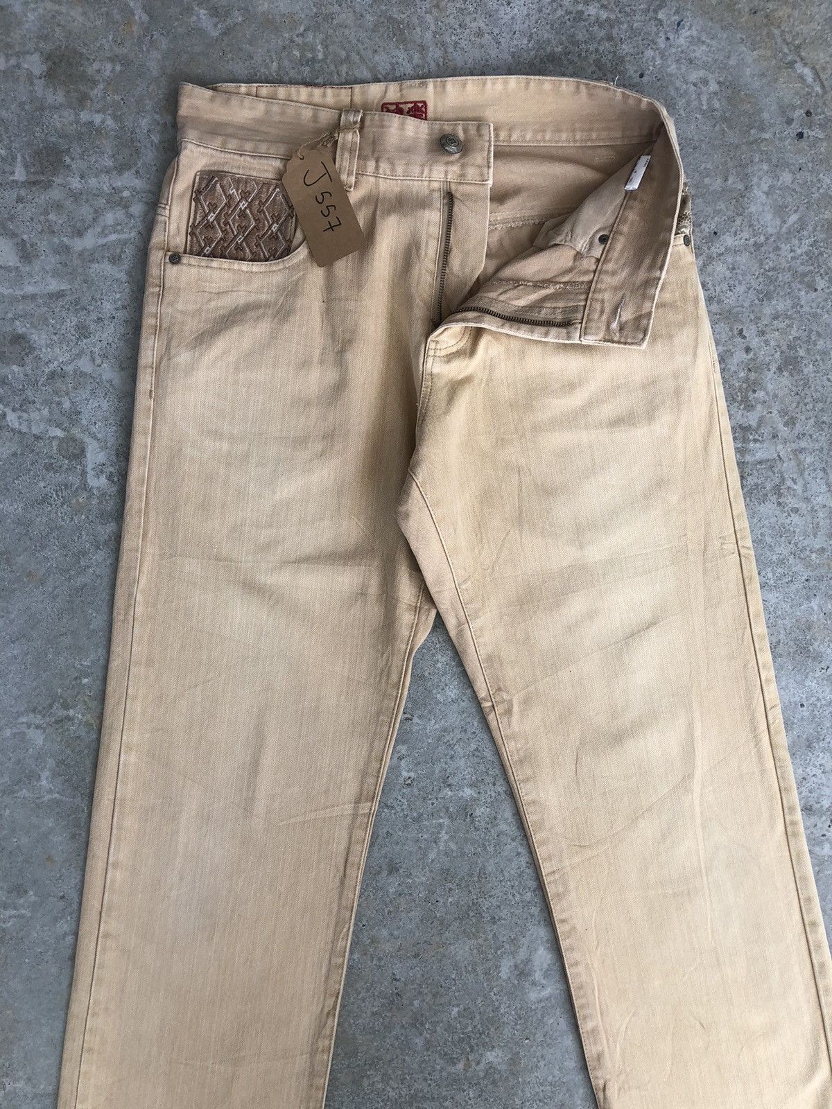 Japanese Brand Kagura Embroidered Jeans Distressed Jeans Size US 31 - 3 Thumbnail