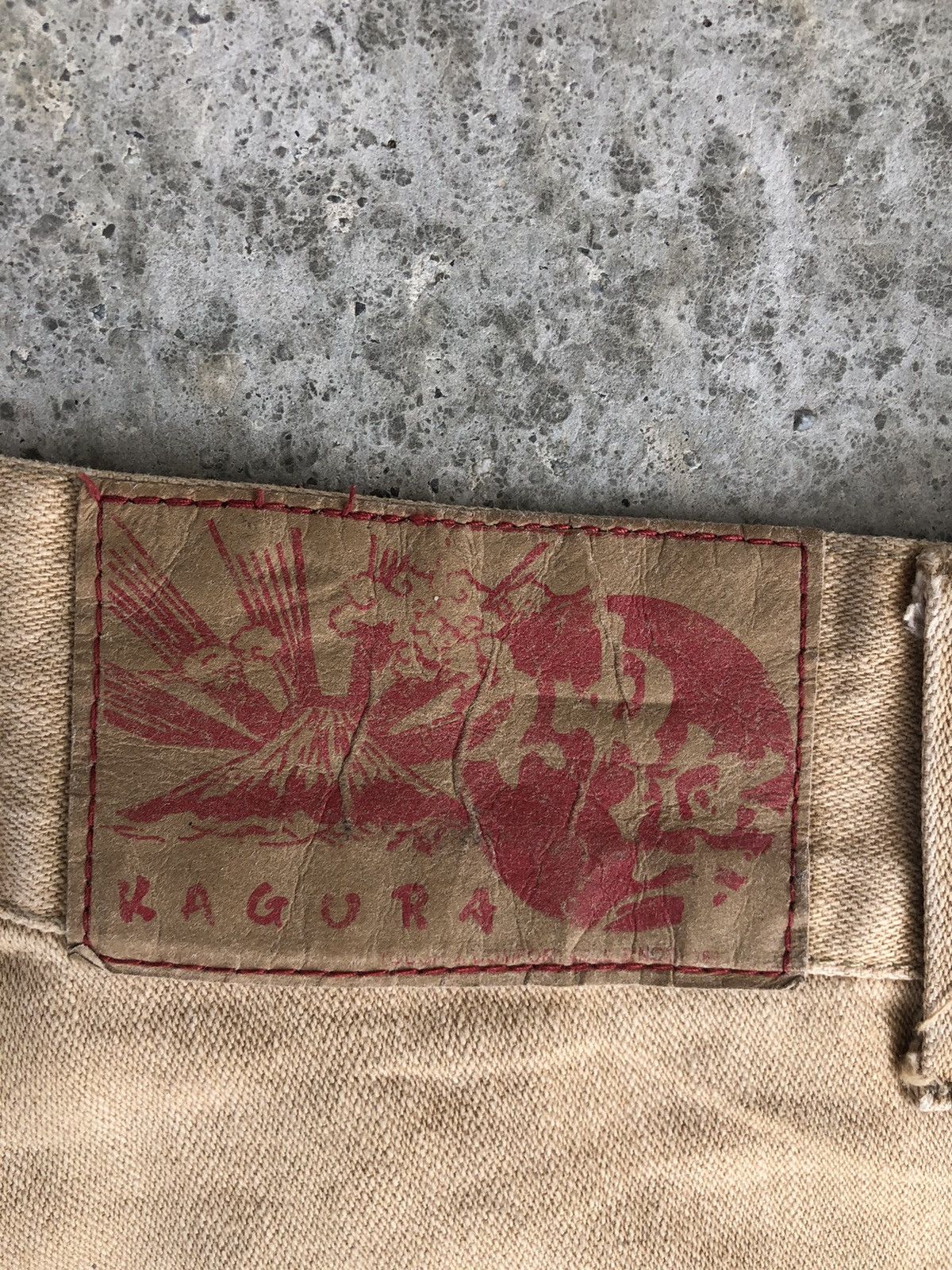 Japanese Brand Kagura Embroidered Jeans Distressed Jeans Size US 31 - 15 Thumbnail