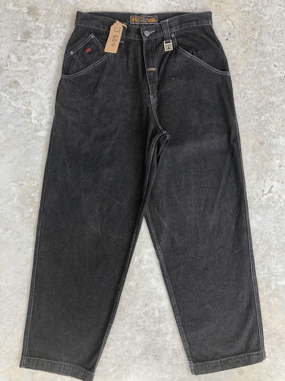 Vintage Freaky Embroidered Jeans Baggy Jeans Hip Hop Skateboards Size US 33 - 2 Thumbnail