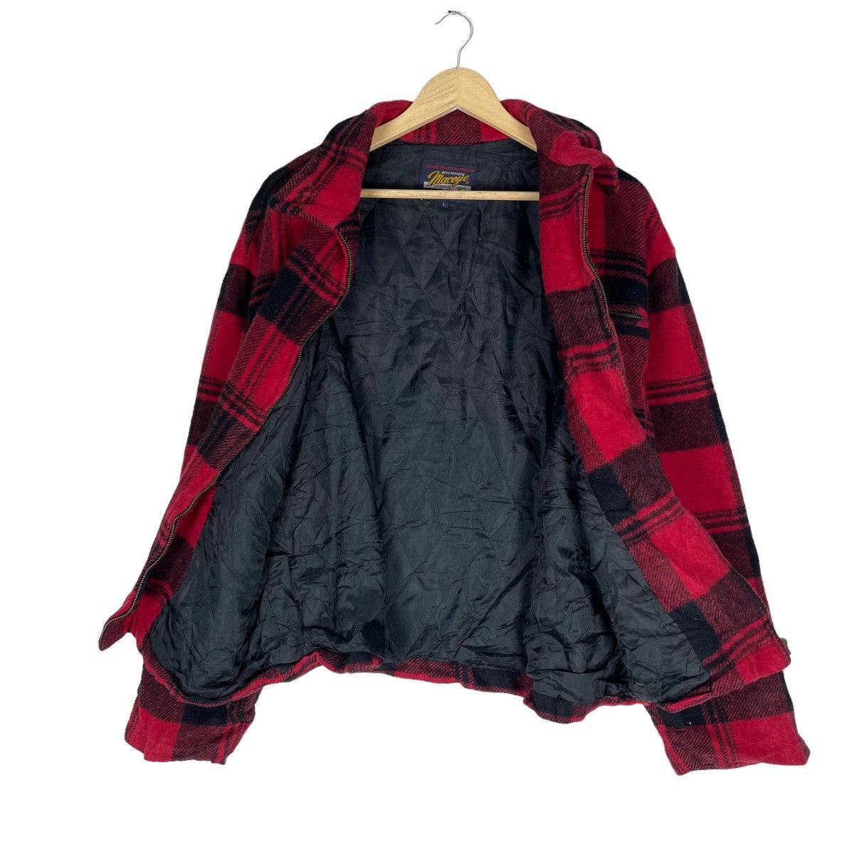 Flannel × Japanese Brand × Vintage ⚡️MACEYE RED SHADOW TARTAN ZIPPER JACKET Size US L / EU 52-54 / 3 - 7 Thumbnail