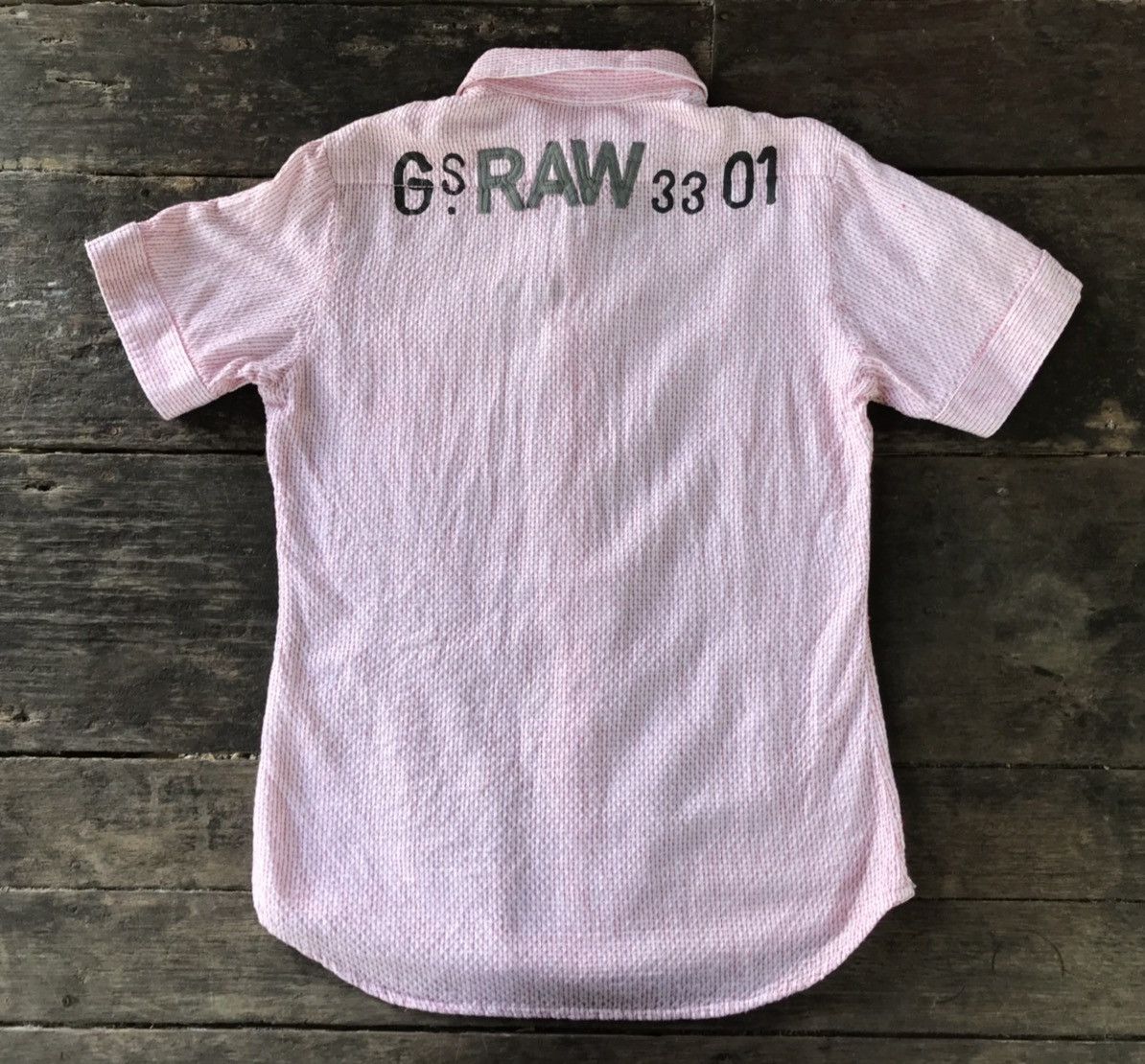 G-Star Gstar RAW Button up Short Sleeve Big Logi Tshirt Size US M / EU 48-50 / 2 - 1 Thumbnail