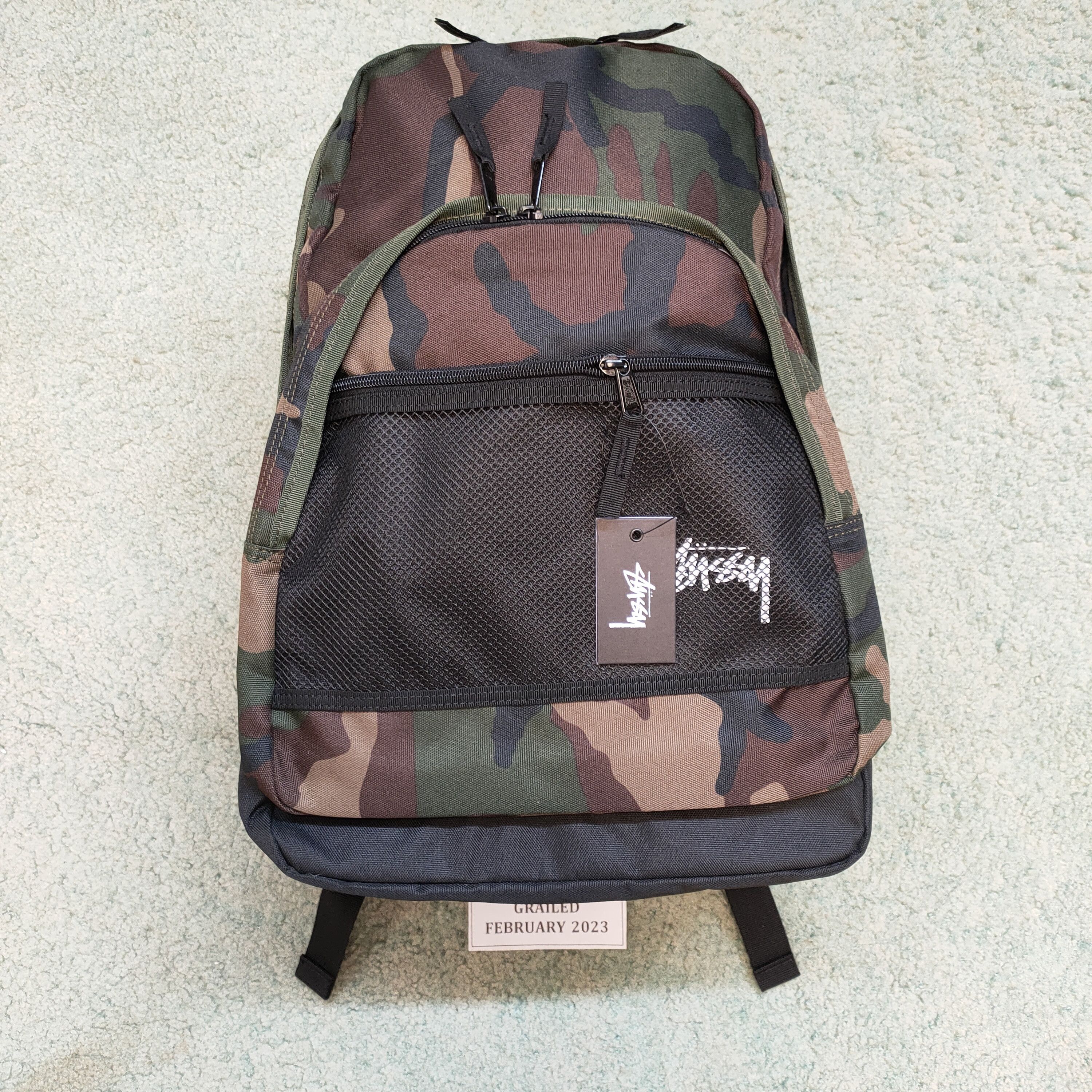 Hypebeast × Streetwear × Stussy Y2K Stussy CAMO Skateboard Backpack ...