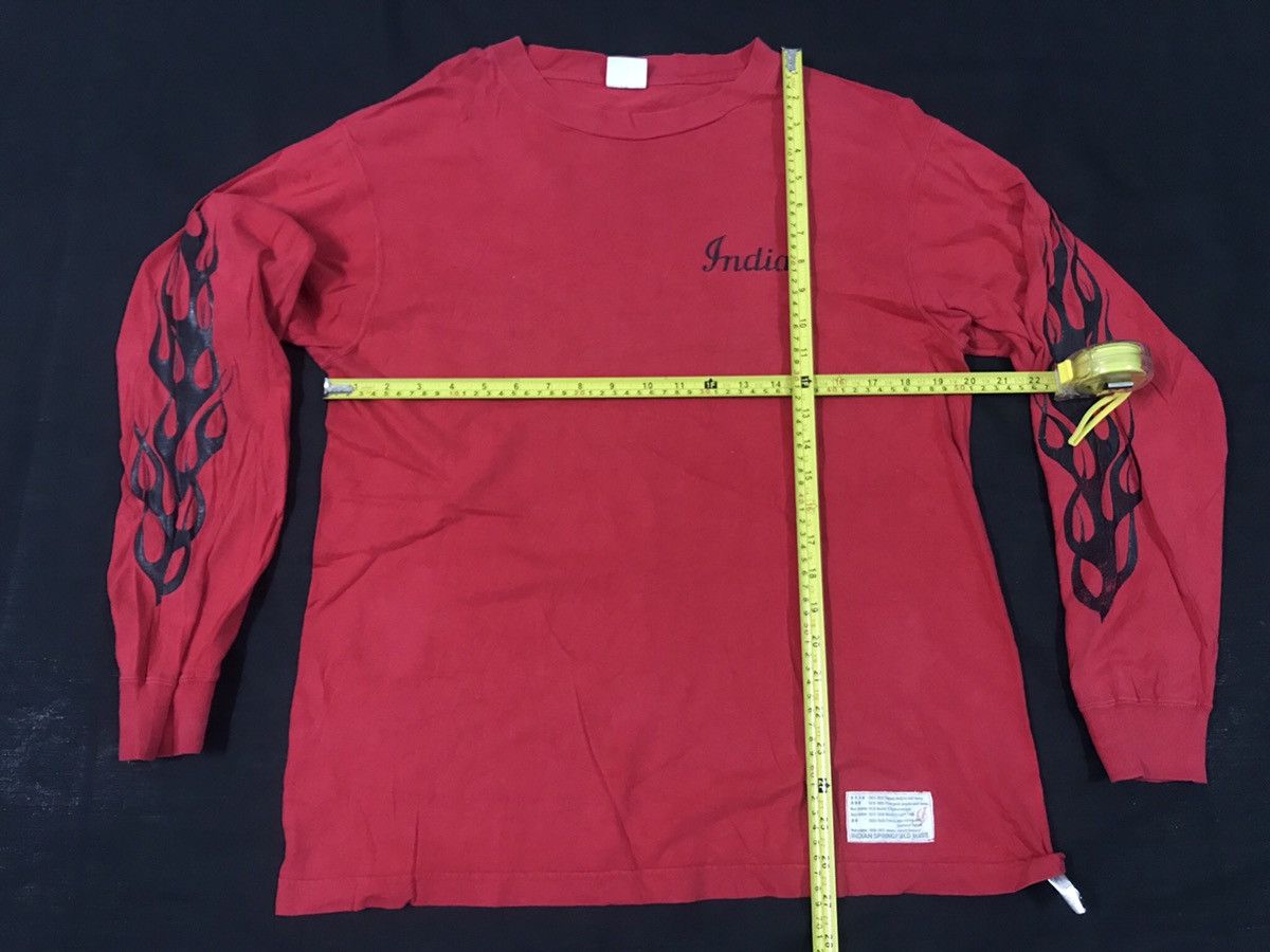 Indian Motorcycle × Vintage Indian Motorcycle Long Sleeve Bikers Tshirt Fire On Sleeves Size US M / EU 48-50 / 2 - 7 Thumbnail