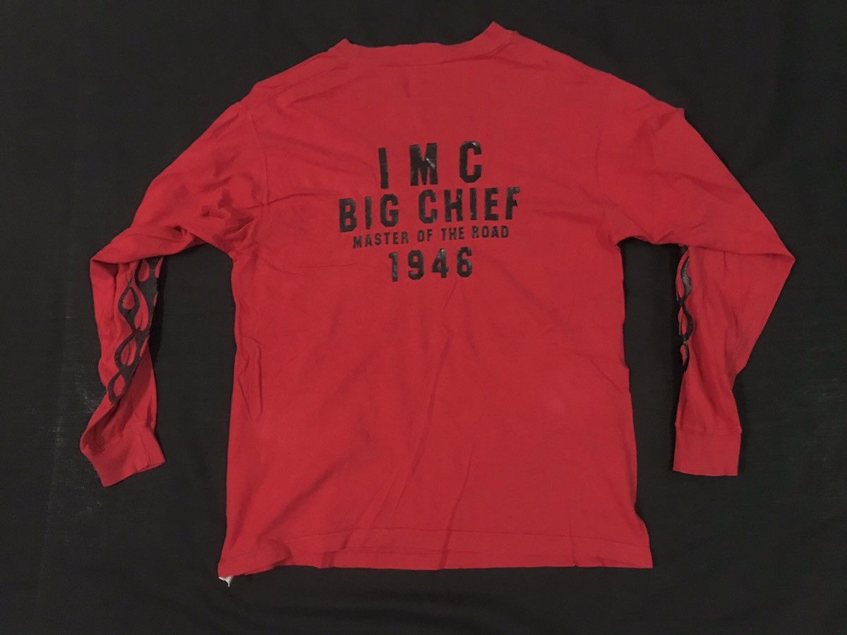 Indian Motorcycle × Vintage Indian Motorcycle Long Sleeve Bikers Tshirt Fire On Sleeves Size US M / EU 48-50 / 2 - 2 Thumbnail