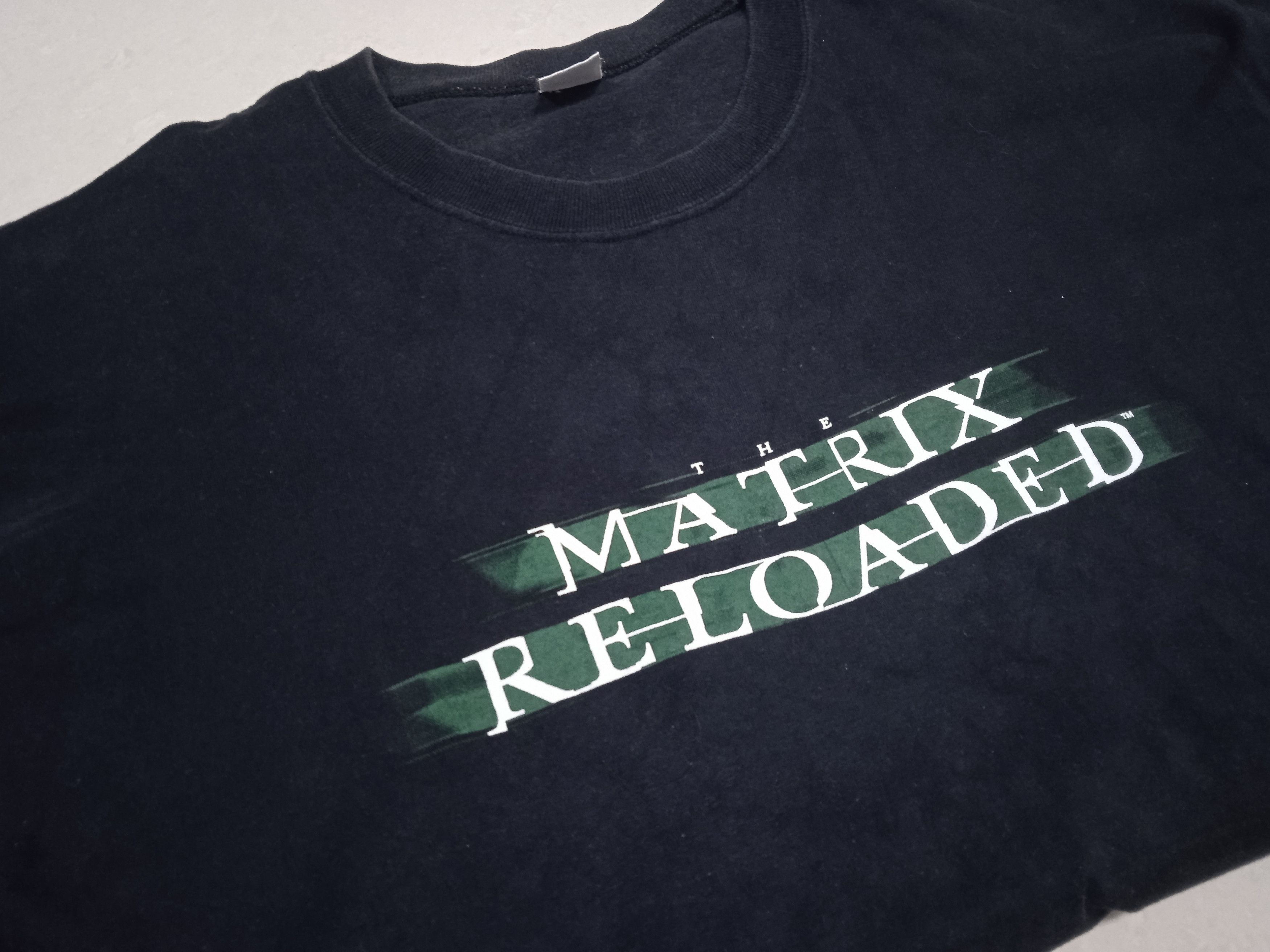 Vintage VINTAGE 00s Matrix Reloaded Asia Promo T-Shirt Size US XL / EU 56 / 4 - 4 Thumbnail