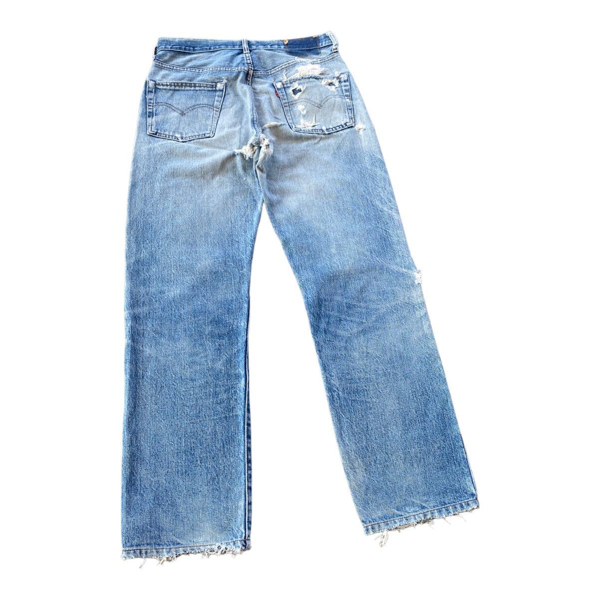 Levi's 🔥LEVIS BIG E SELVEDGE 501 DISTRESSED DENIM JEANS Size US 31 - 9 Thumbnail