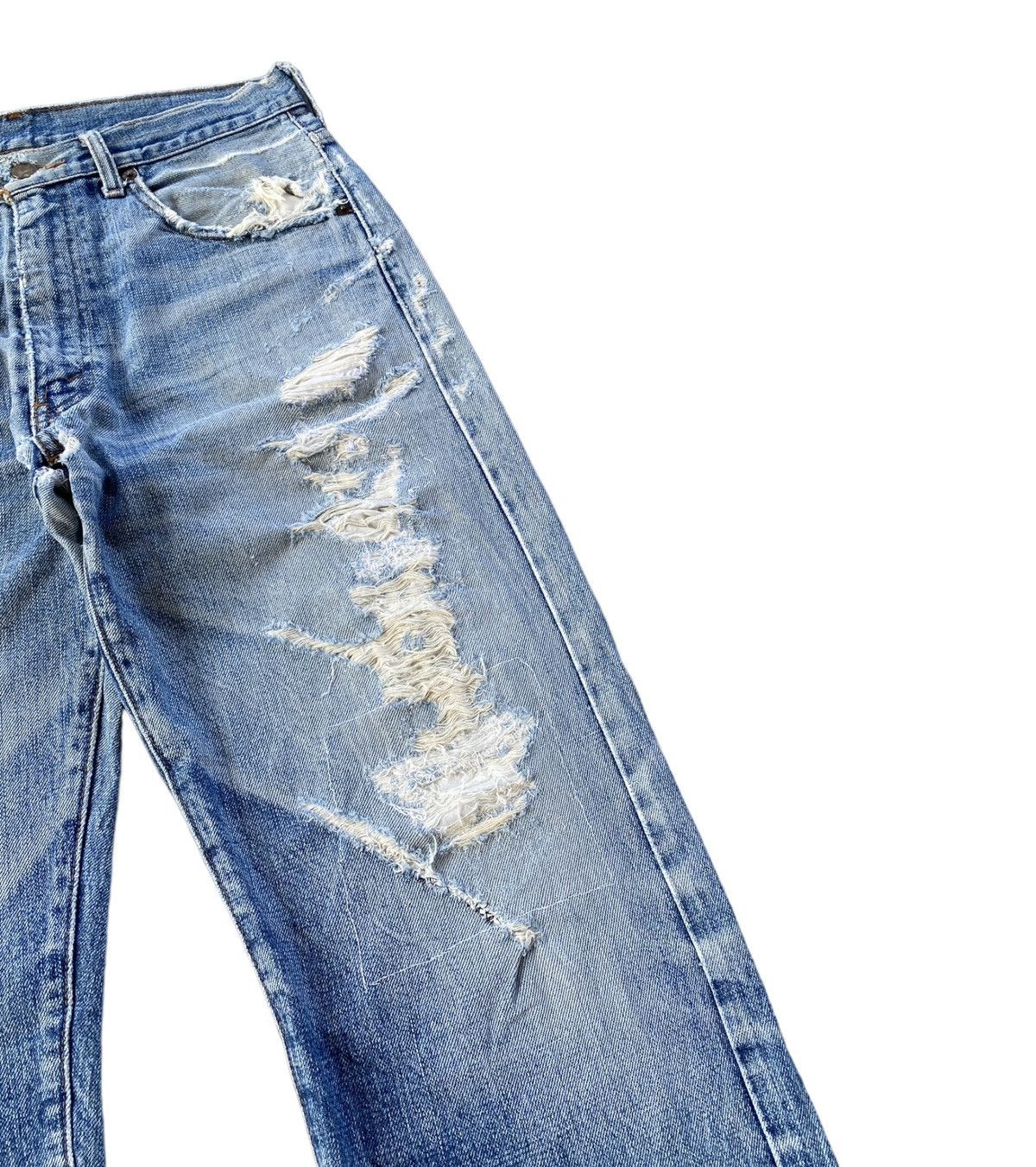 Levi's 🔥LEVIS BIG E SELVEDGE 501 DISTRESSED DENIM JEANS Size US 31 - 6 Thumbnail