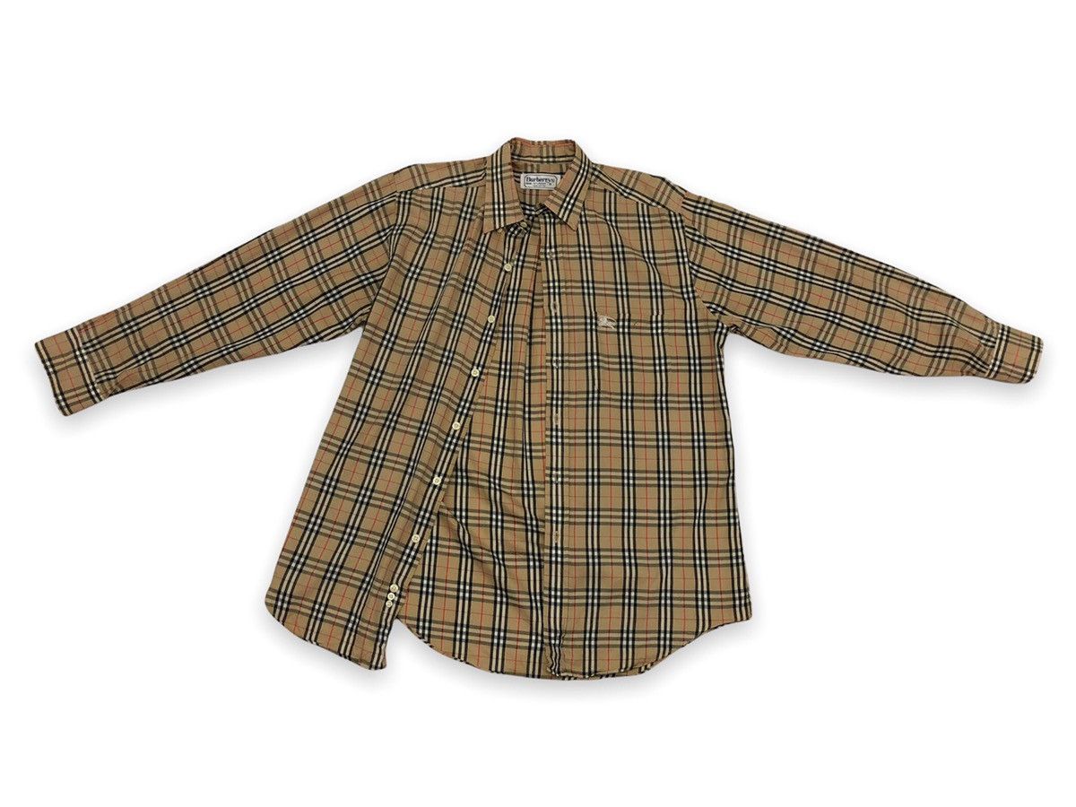 Burberry × Vintage 90s Vintage Burberrys Nova Check Button up Shirt Size US M / EU 48-50 / 2 - 2 Thumbnail