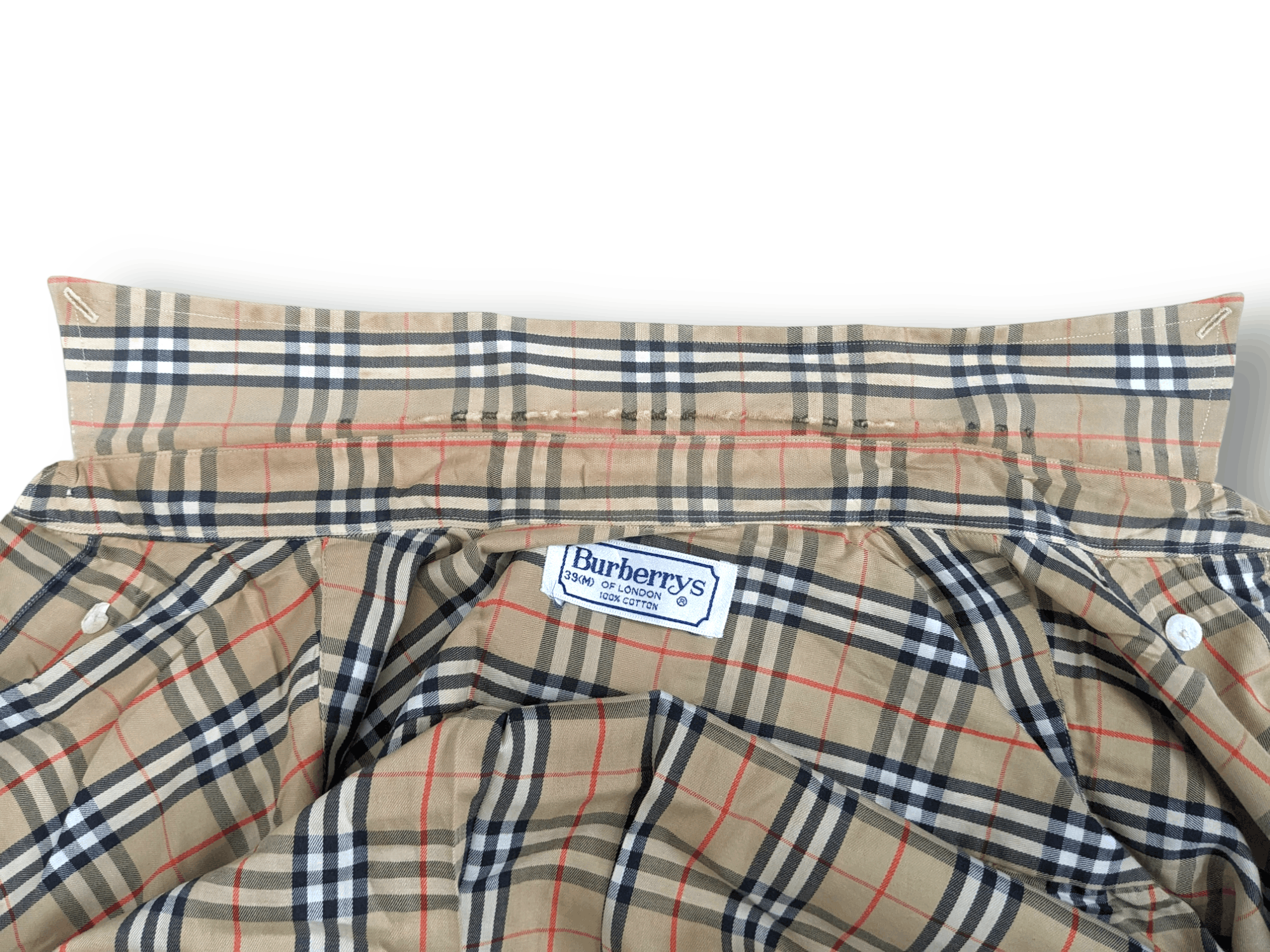 Burberry × Vintage 90s Vintage Burberrys Nova Check Button up Shirt Size US M / EU 48-50 / 2 - 9 Thumbnail