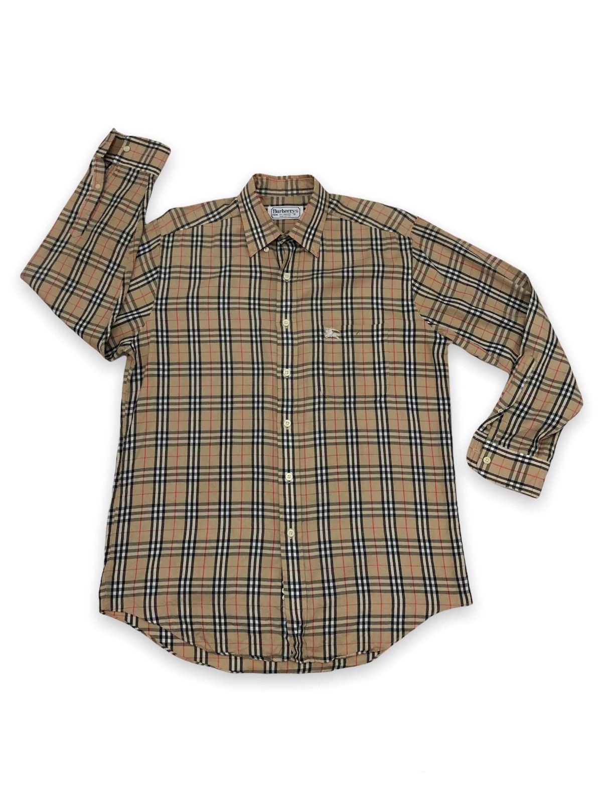 Burberry × Vintage 90s Vintage Burberrys Nova Check Button up Shirt Size US M / EU 48-50 / 2 - 1 Thumbnail
