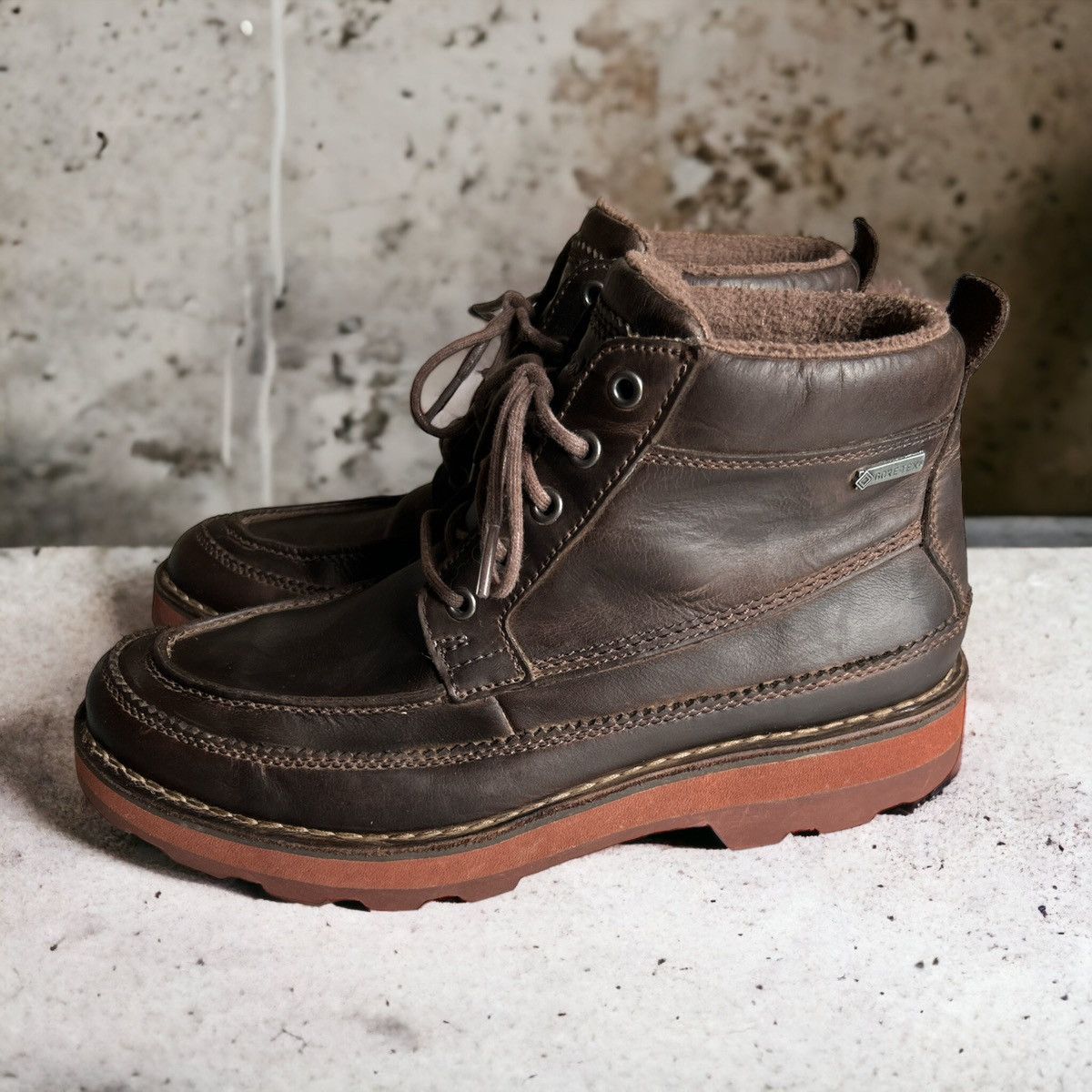 Clarks Goretex Clarks Moc Toe Gore Tex Boots Grailed