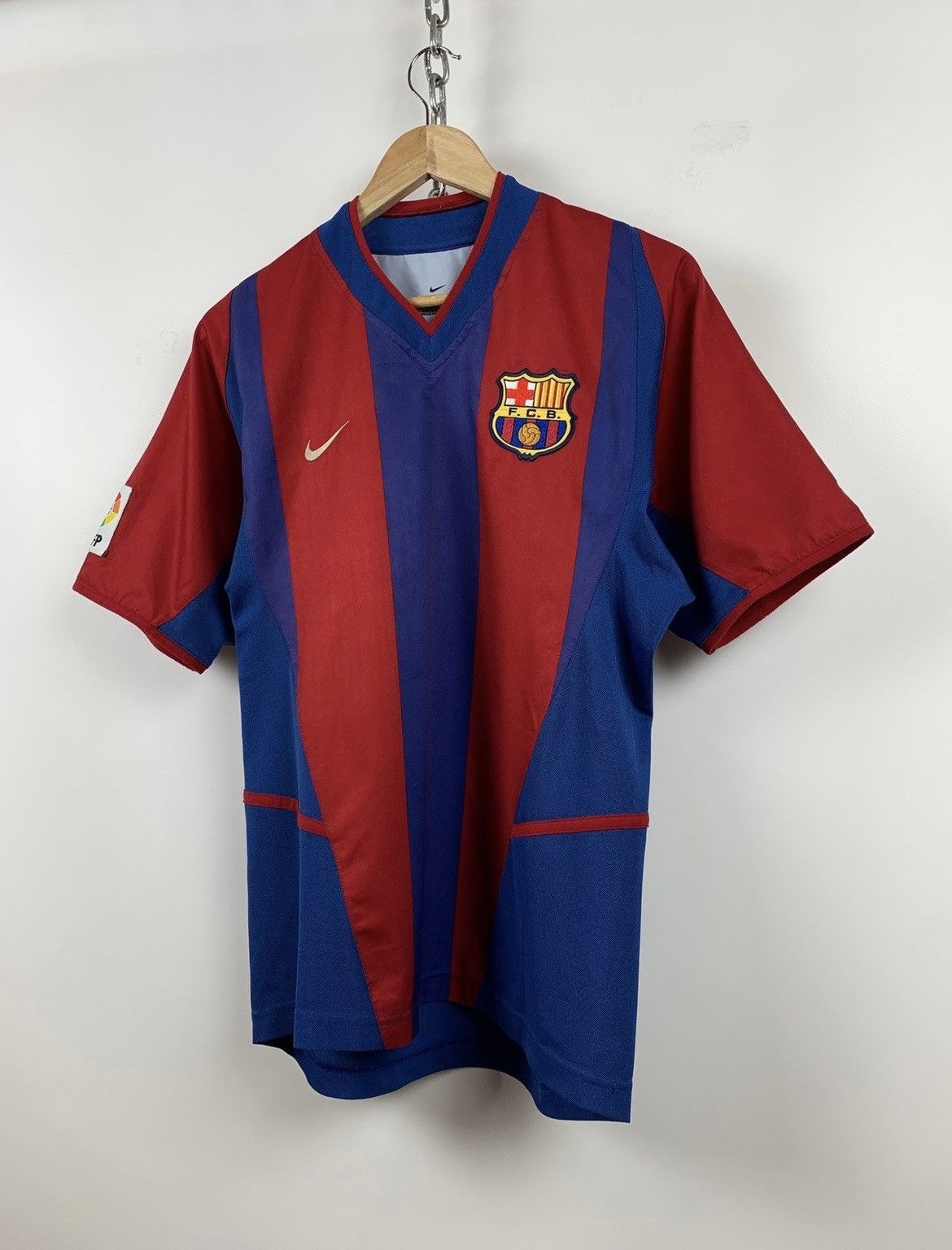 Nike × Vintage 2002-2003 Nike FC.Barcelona 15 Renier Home Soccer Jersey Size US L / EU 52-54 / 3 - 1 Thumbnail