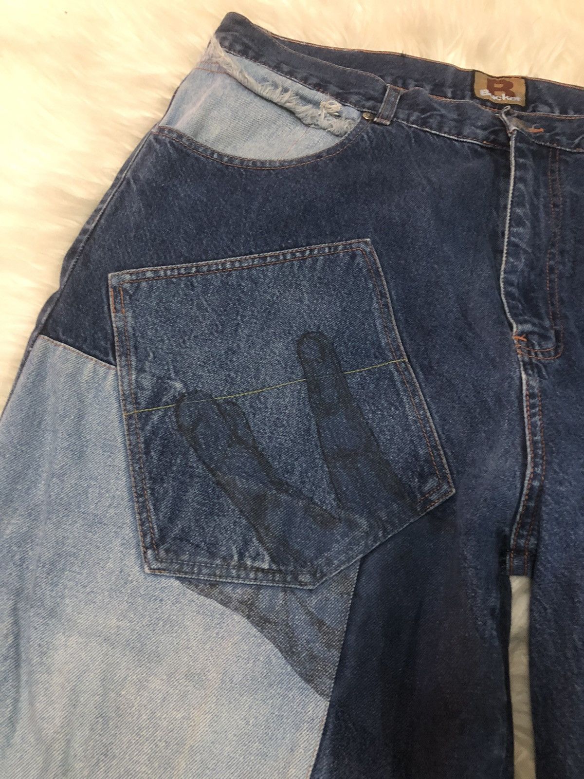 Japanese Brand × Other × Seditionaries patchwork denim symbolic rock logo graphic by Bucker 🤟🏼 Size US 40 / EU 56 - 3 Thumbnail