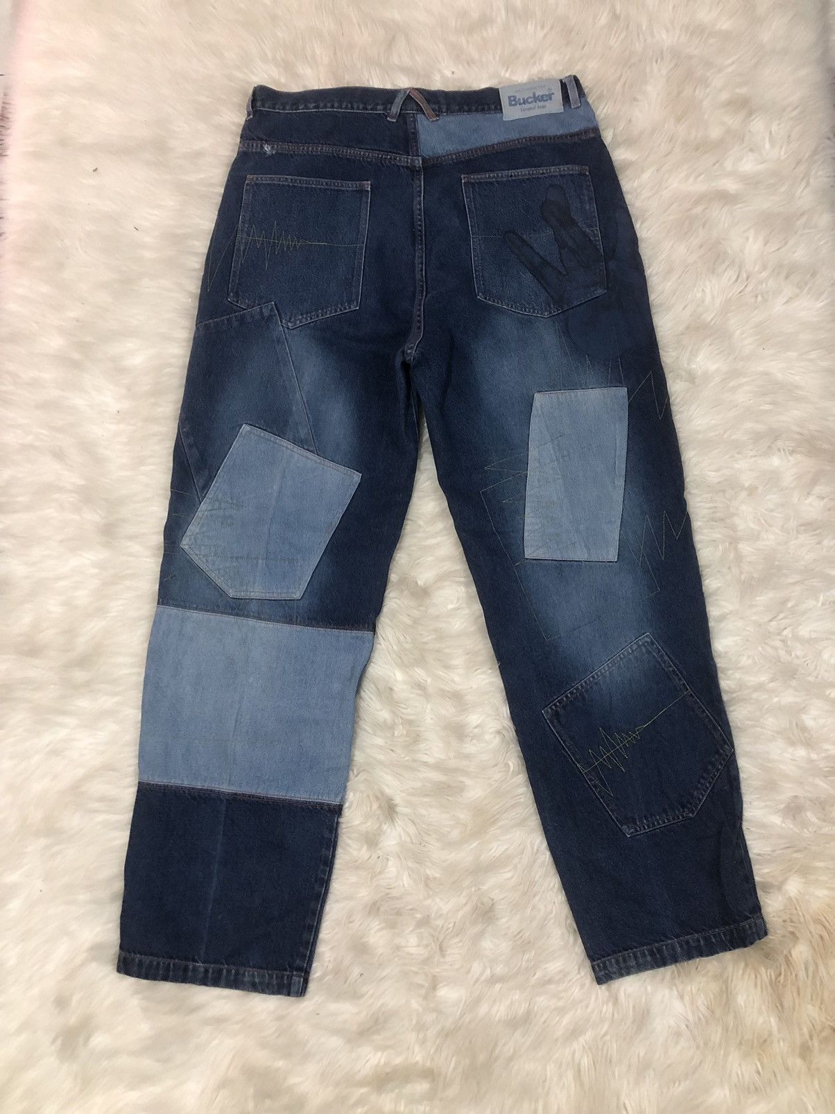 Japanese Brand × Other × Seditionaries patchwork denim symbolic rock logo graphic by Bucker 🤟🏼 Size US 40 / EU 56 - 8 Thumbnail
